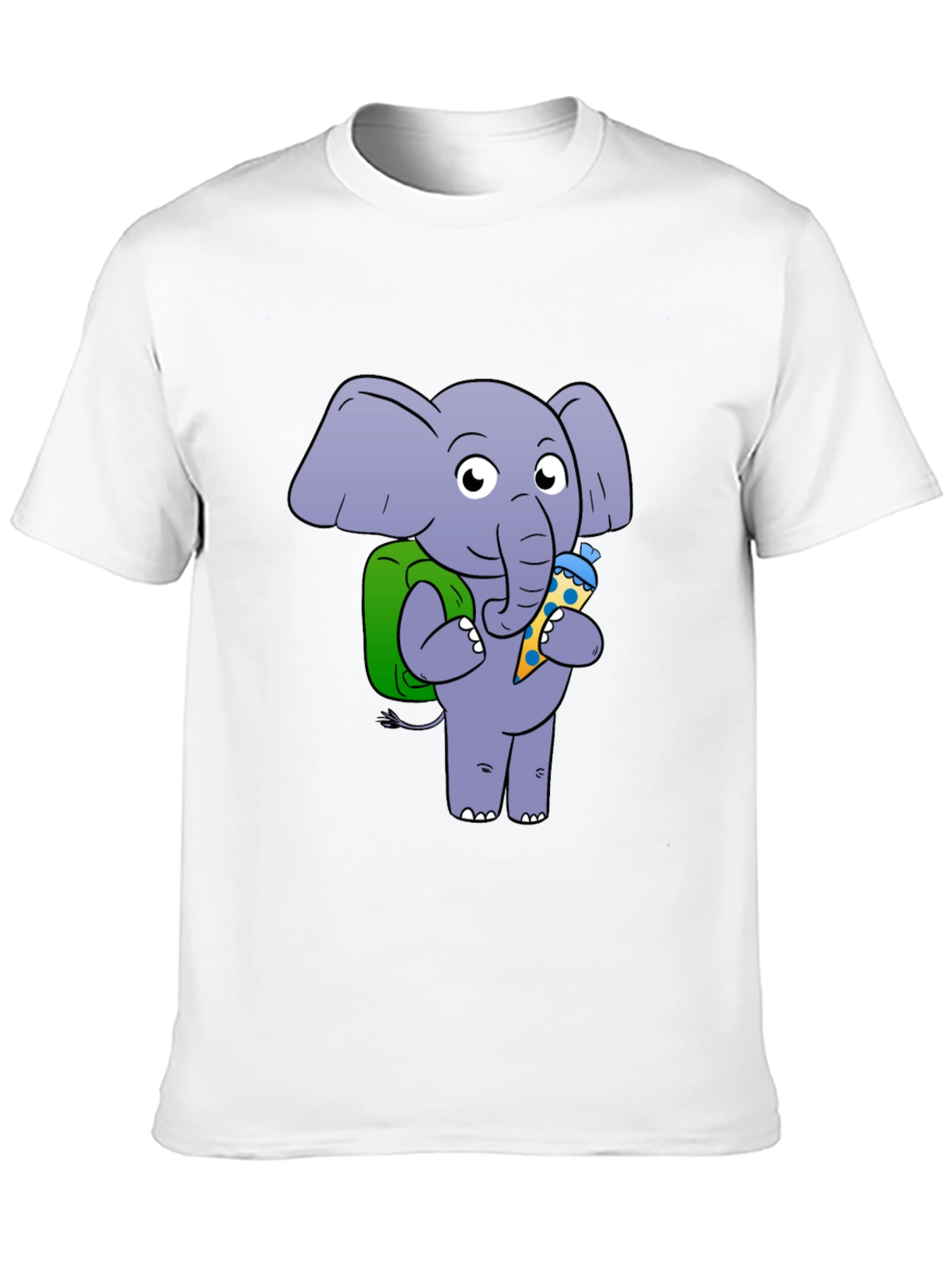 Elephant with School Cone Graphic Tee