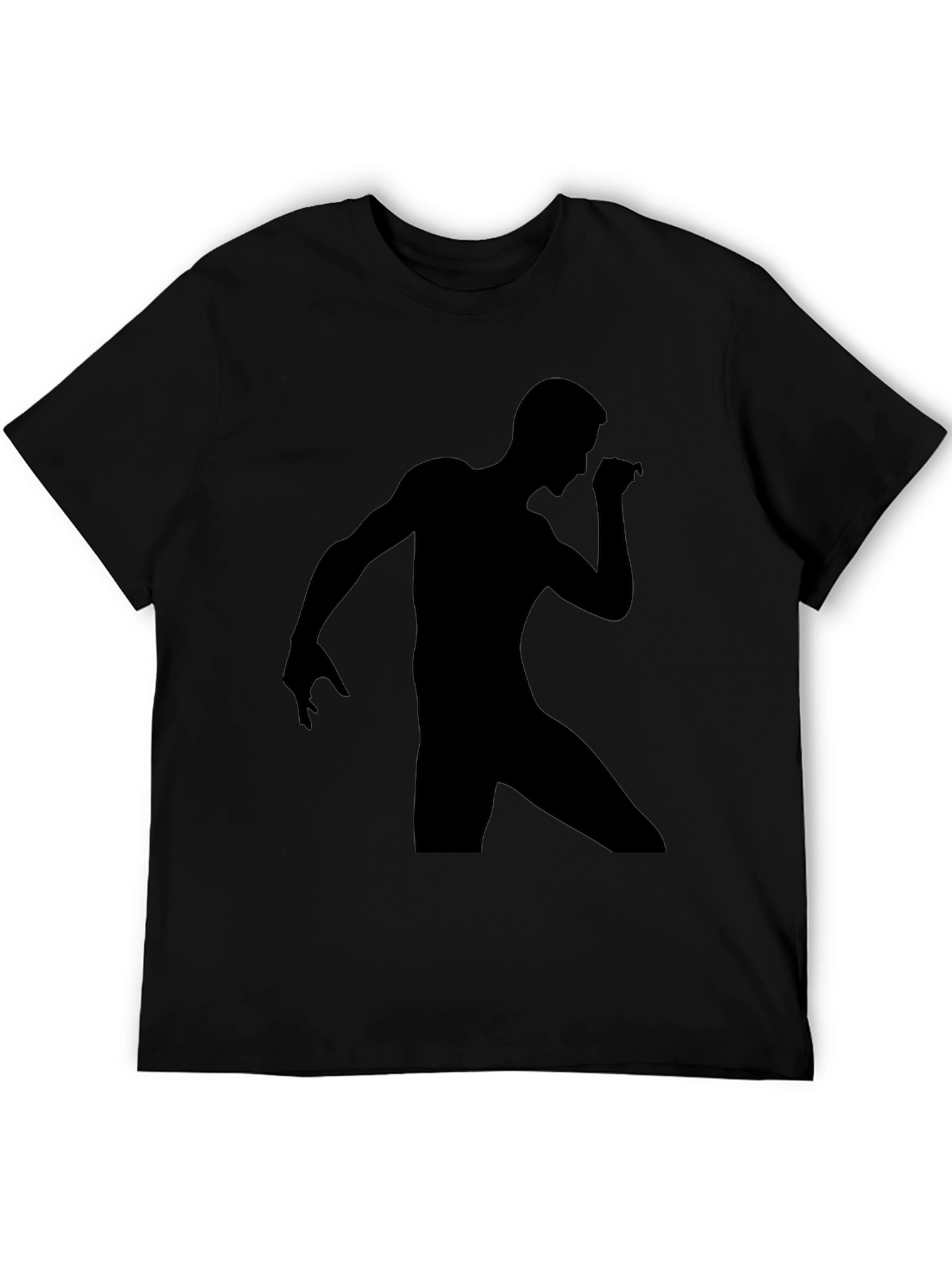 Mens Black Graphic Tee - Dancing Silhouette