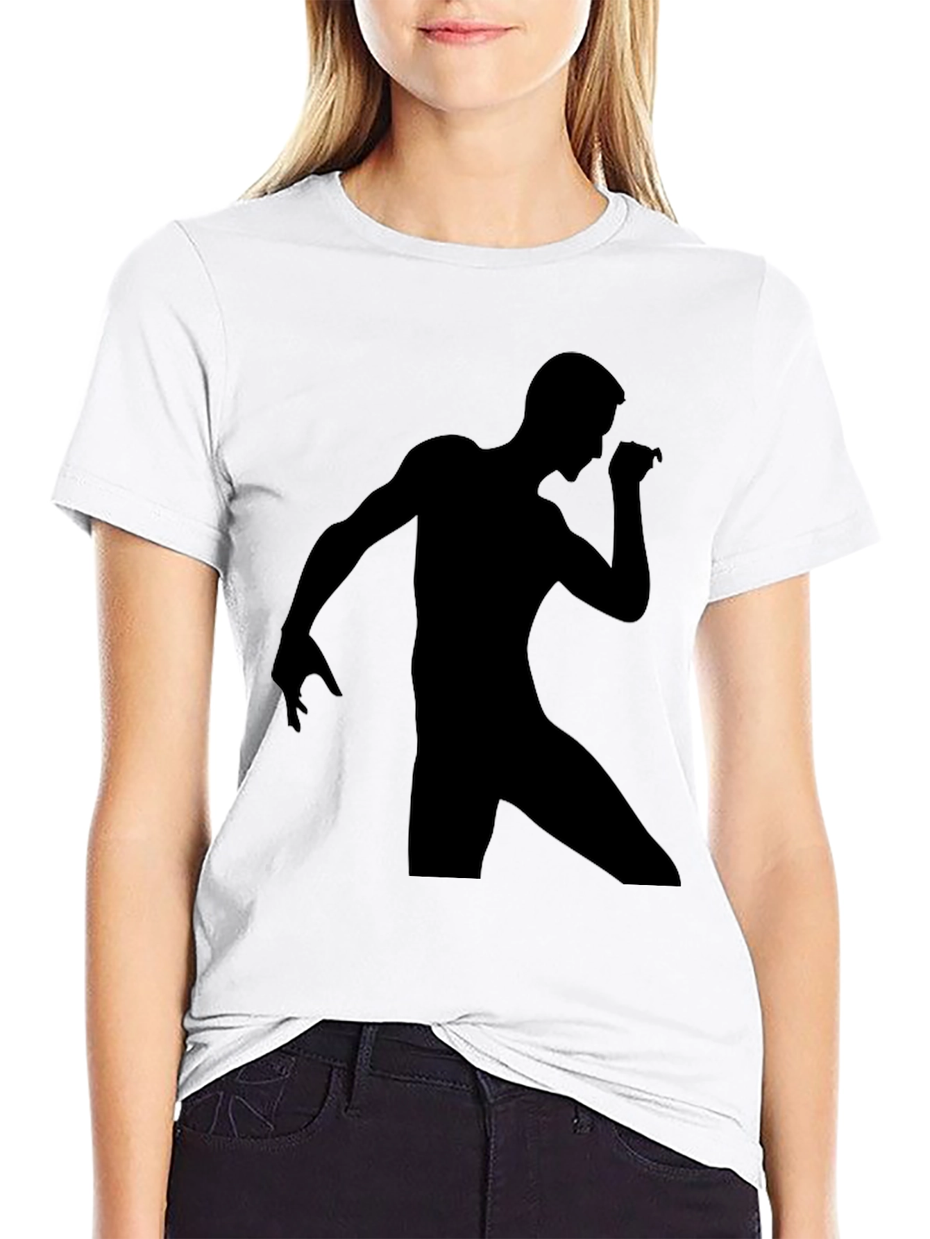 Mens Black Graphic Tee - Dancing Silhouette