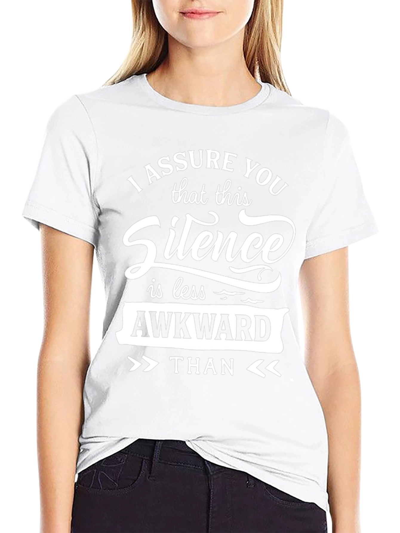 Awkward Silence Graphic Tee - Black Cotton Shirt