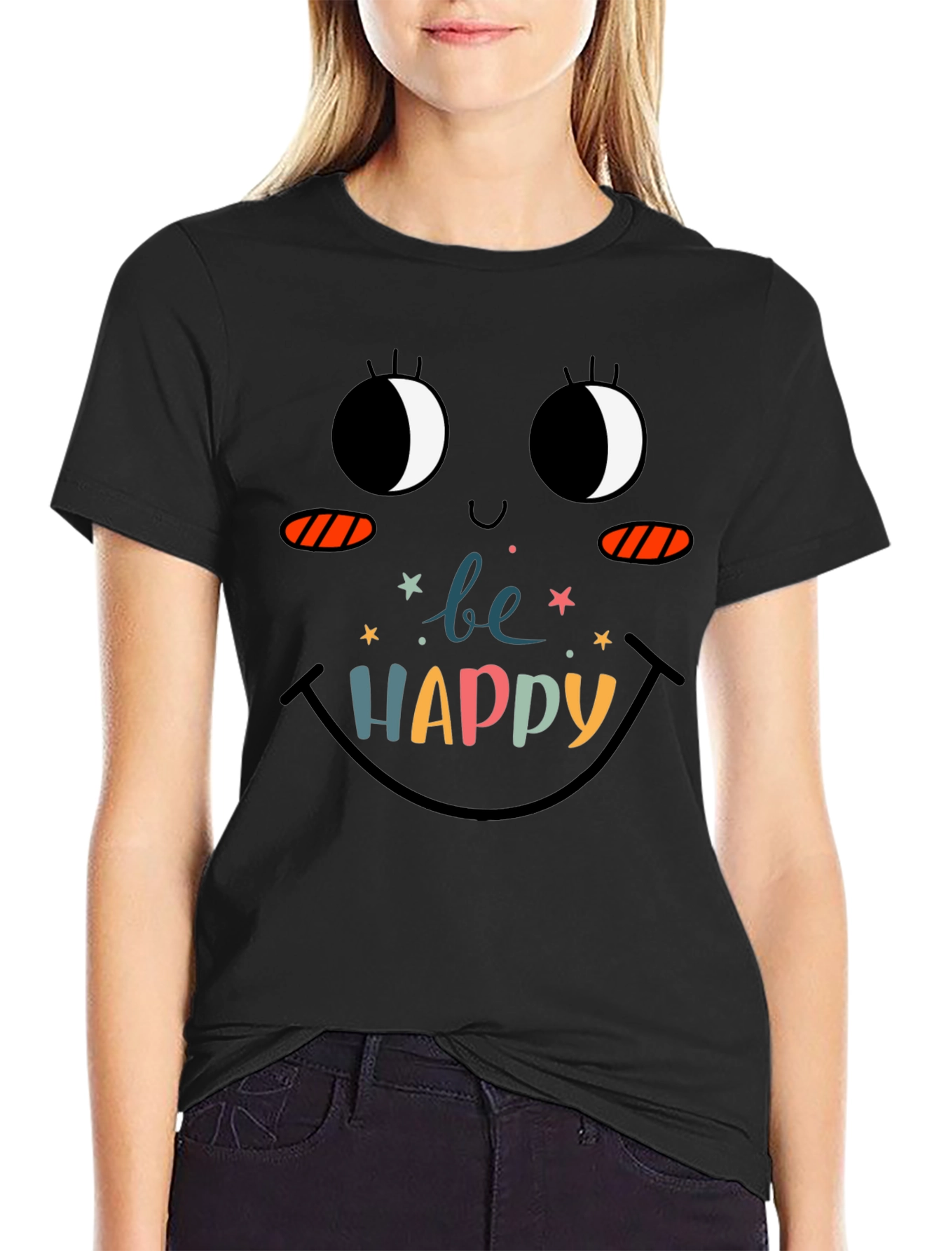 Be Happy Graphic Tee - Fun & Stylish