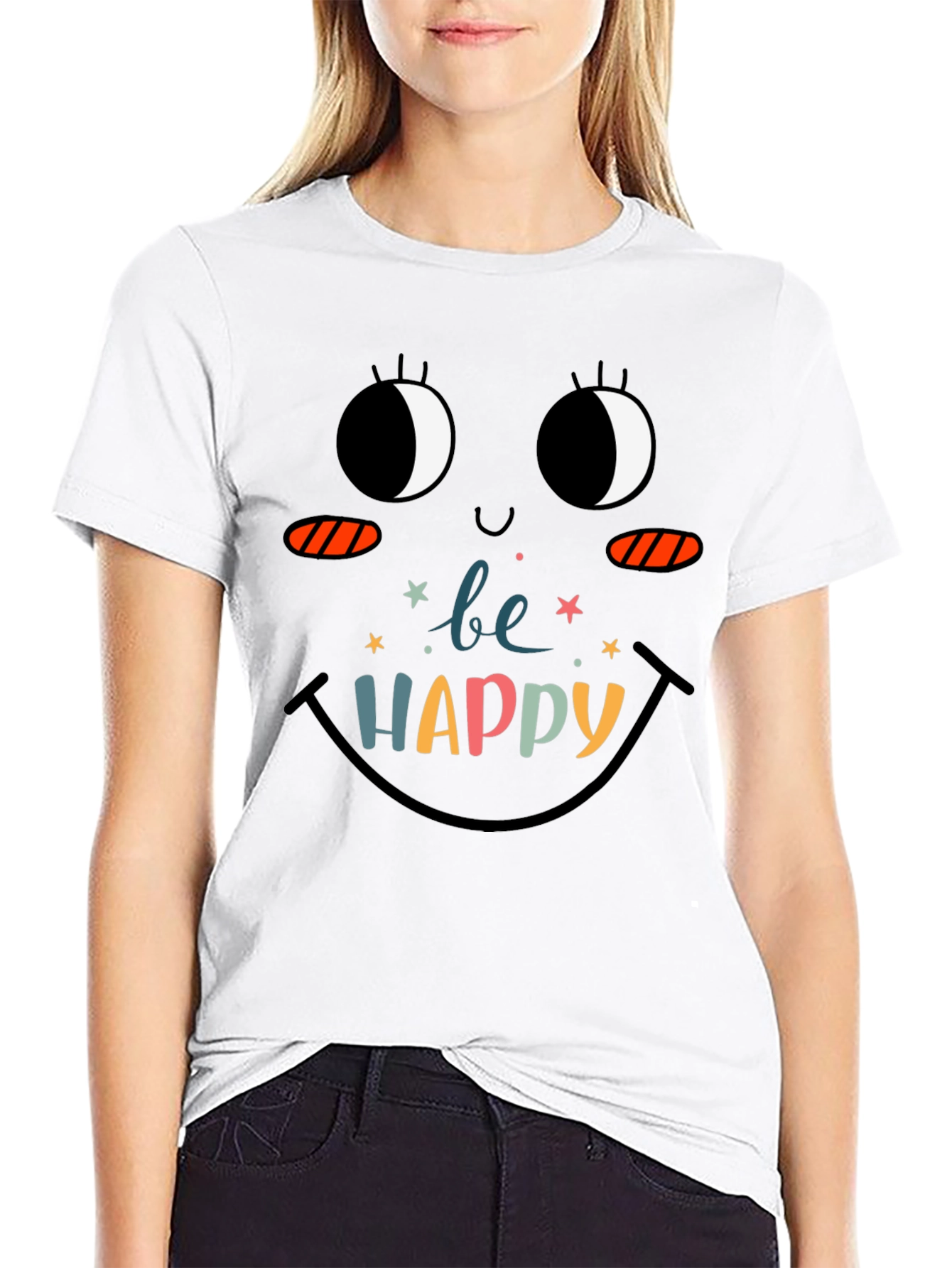 Be Happy Graphic Tee - Fun & Stylish