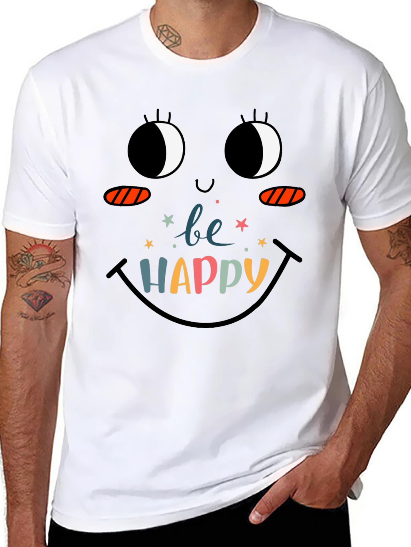 Be Happy Graphic Tee - Fun & Stylish