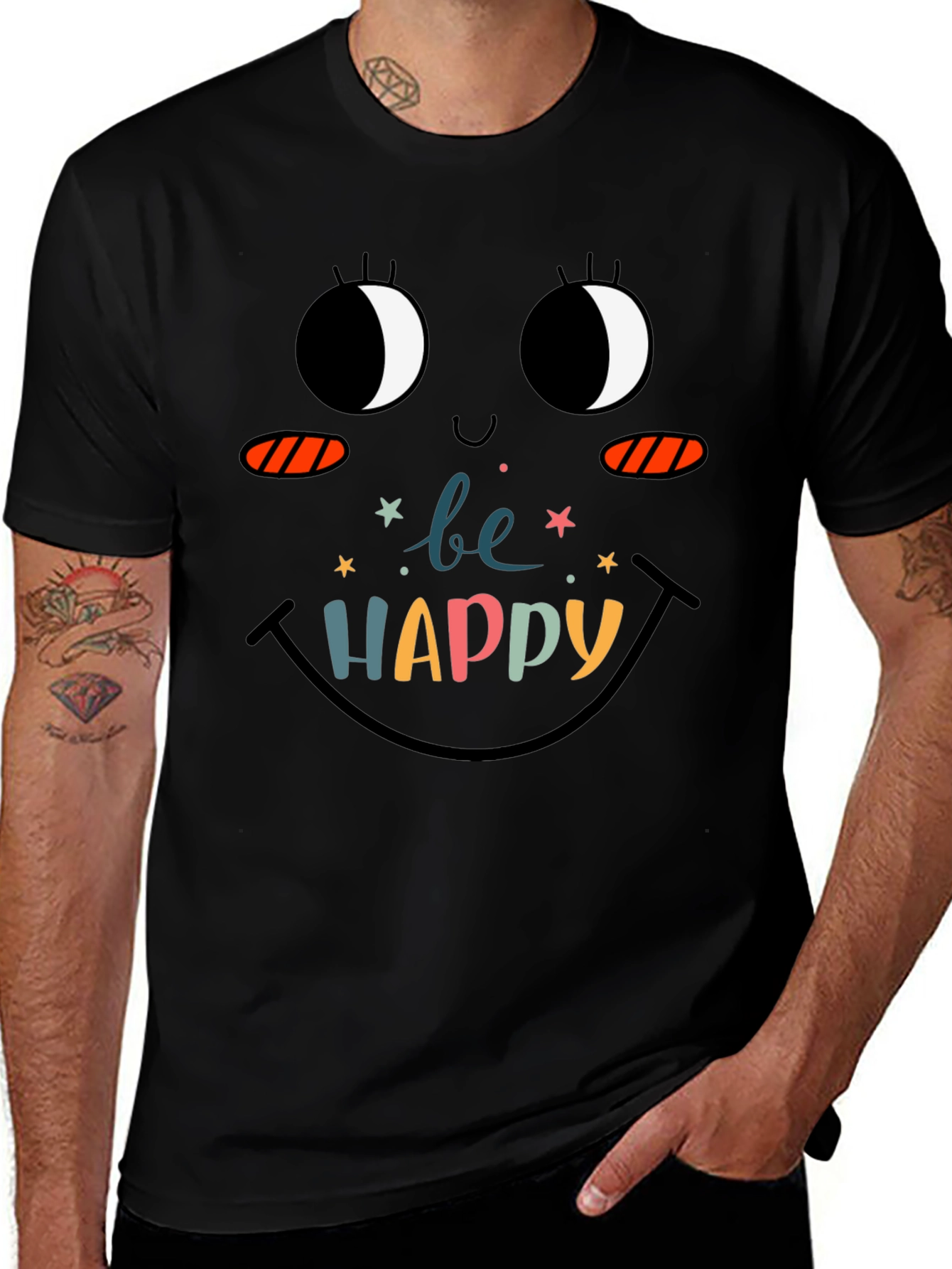 Be Happy Graphic Tee - Fun & Stylish
