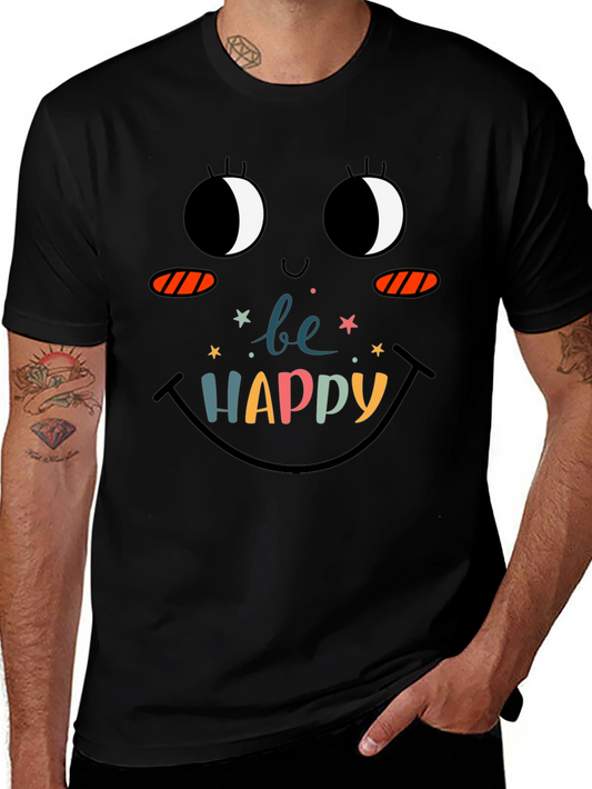 Be Happy Graphic Tee - Fun & Stylish