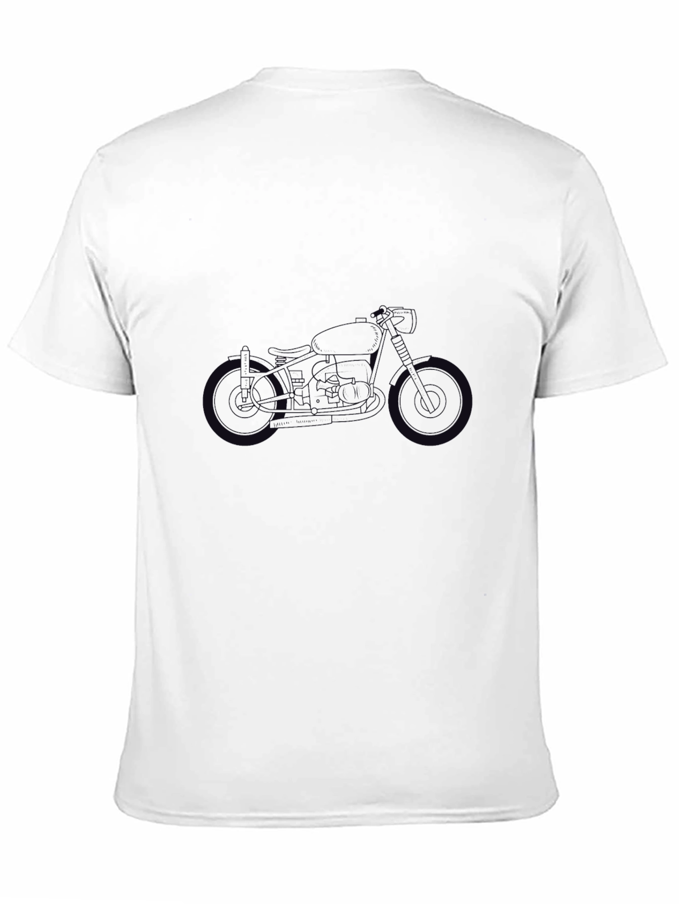 Black Motorcycle Graphic T-Shirt