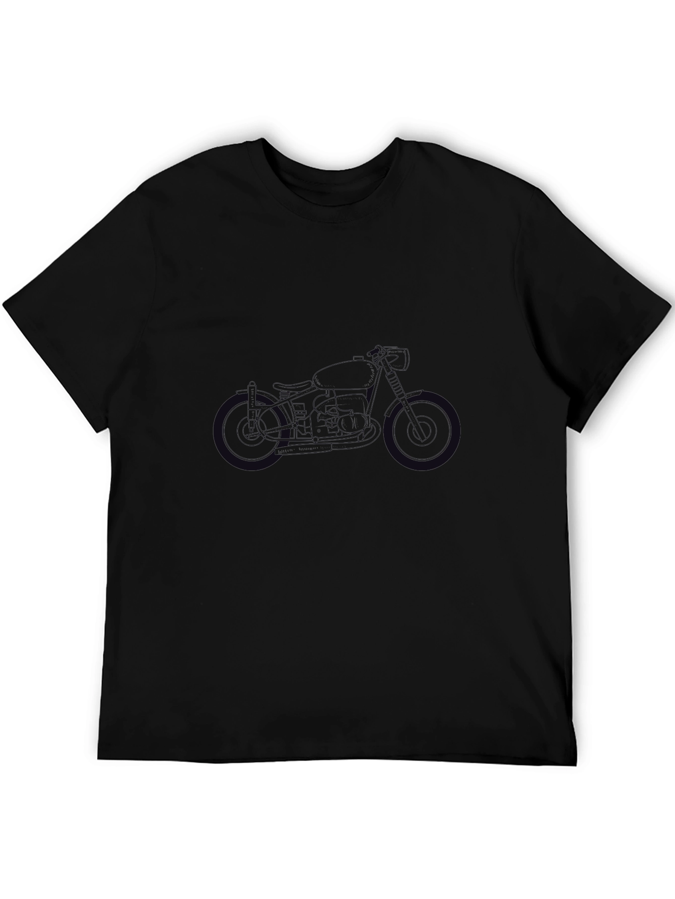 Black Motorcycle Graphic T-Shirt