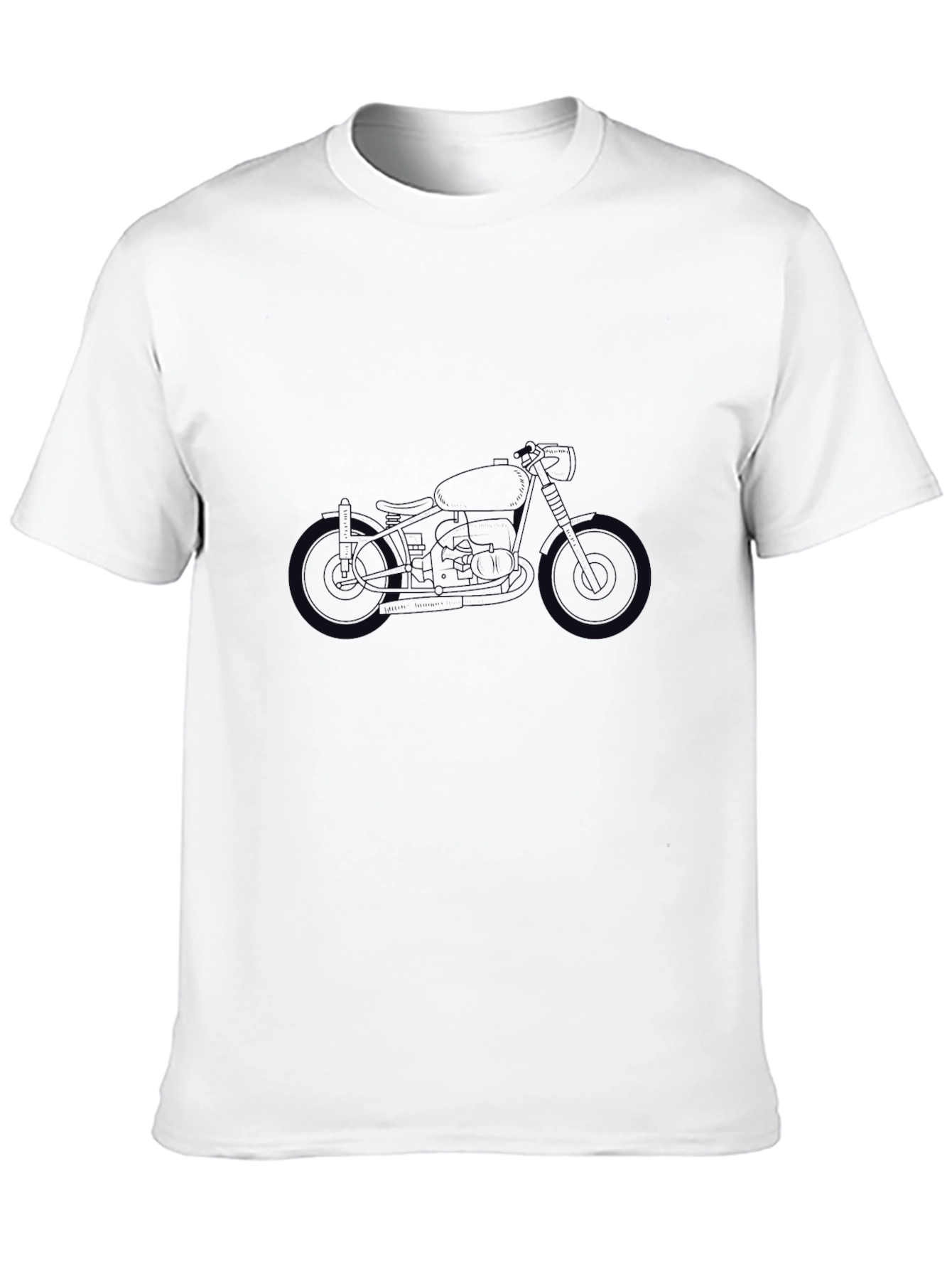 Black Motorcycle Graphic T-Shirt