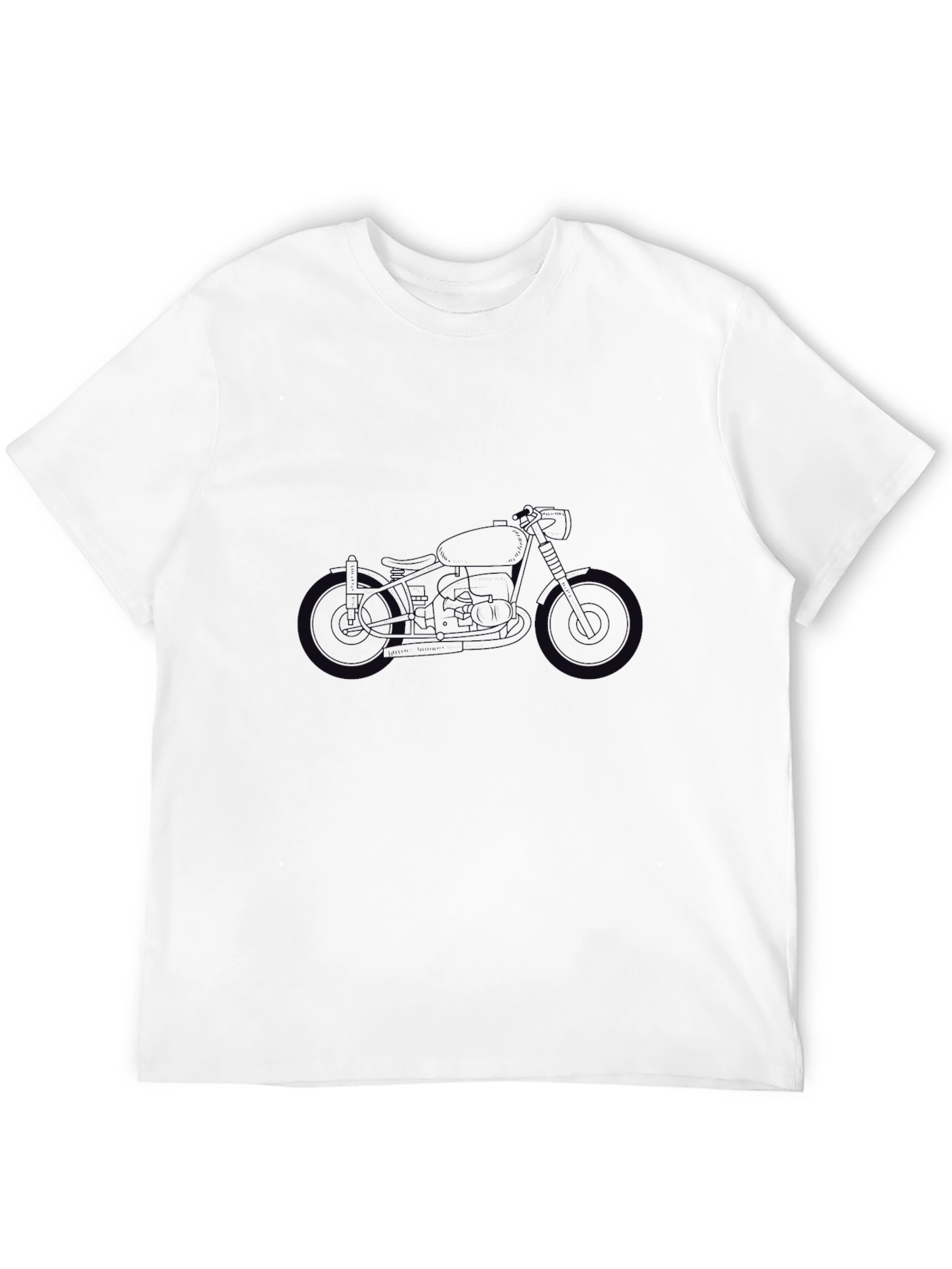 Black Motorcycle Graphic T-Shirt