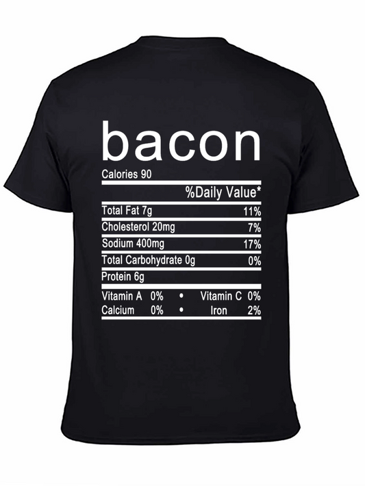 Bacon Nutrition Facts T-Shirt - Funny Foodie Tee