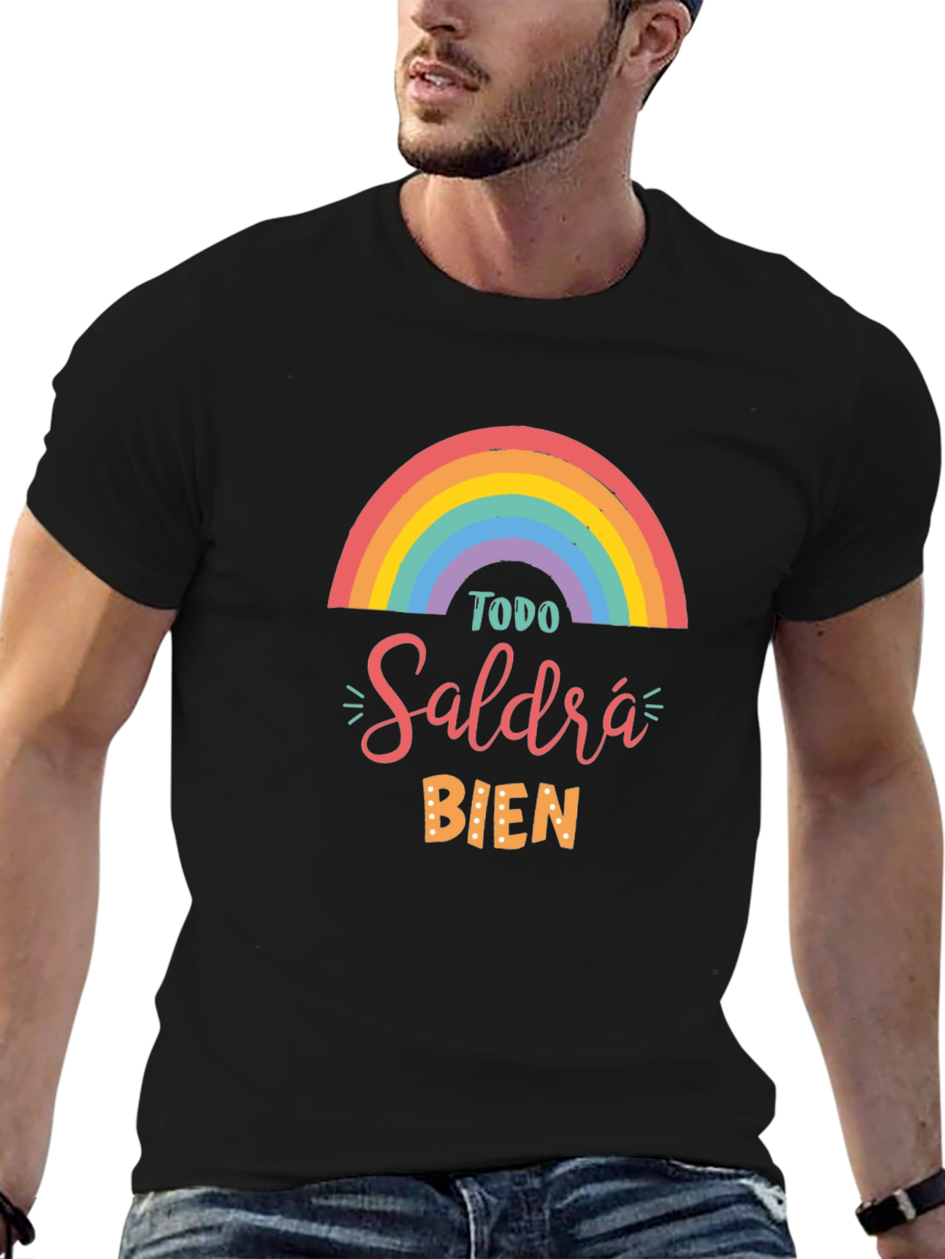 Todo Saldrá Bien T-Shirt - Inspirational Rainbow Tee