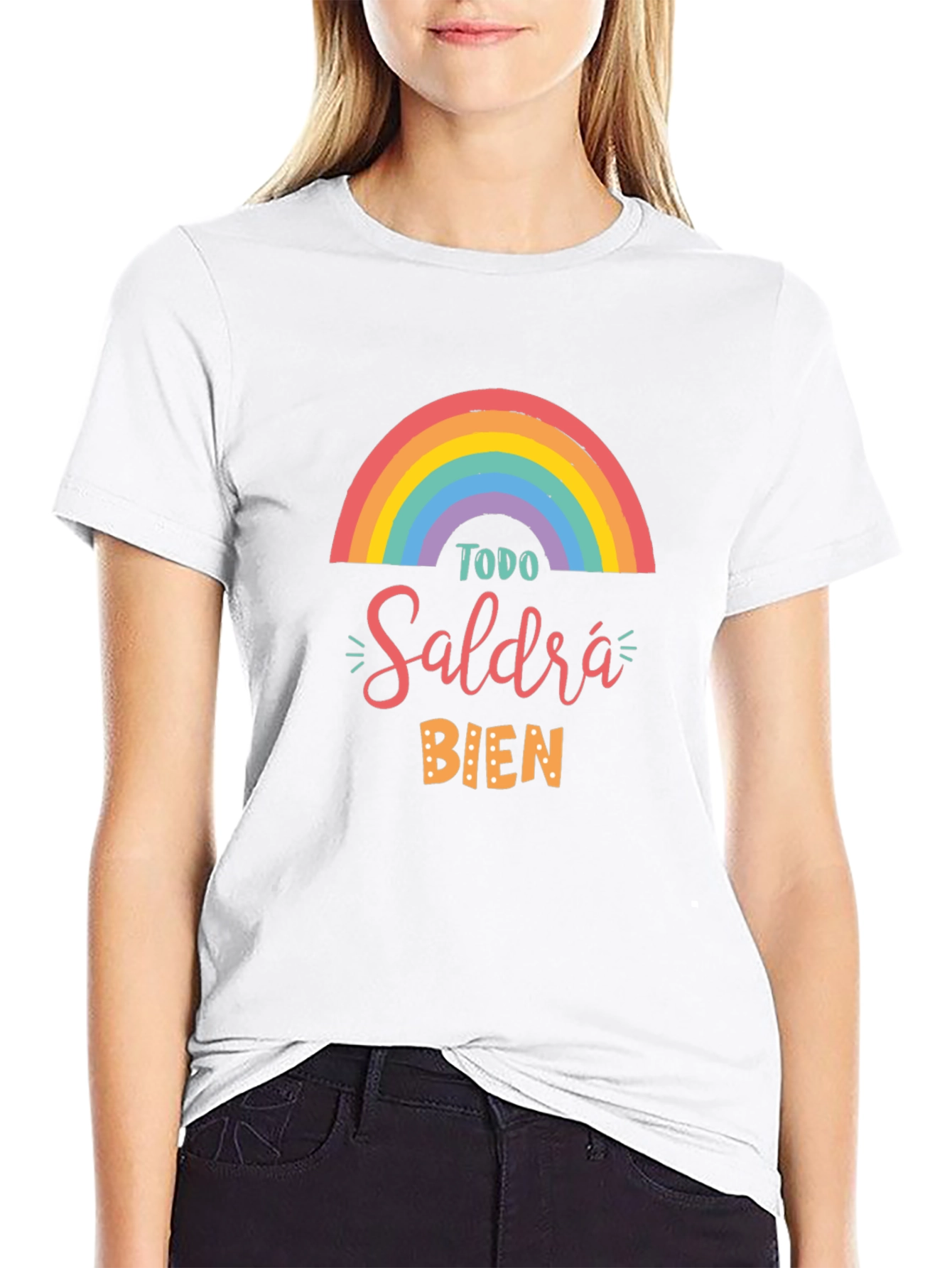 Todo Saldrá Bien T-Shirt - Inspirational Rainbow Tee