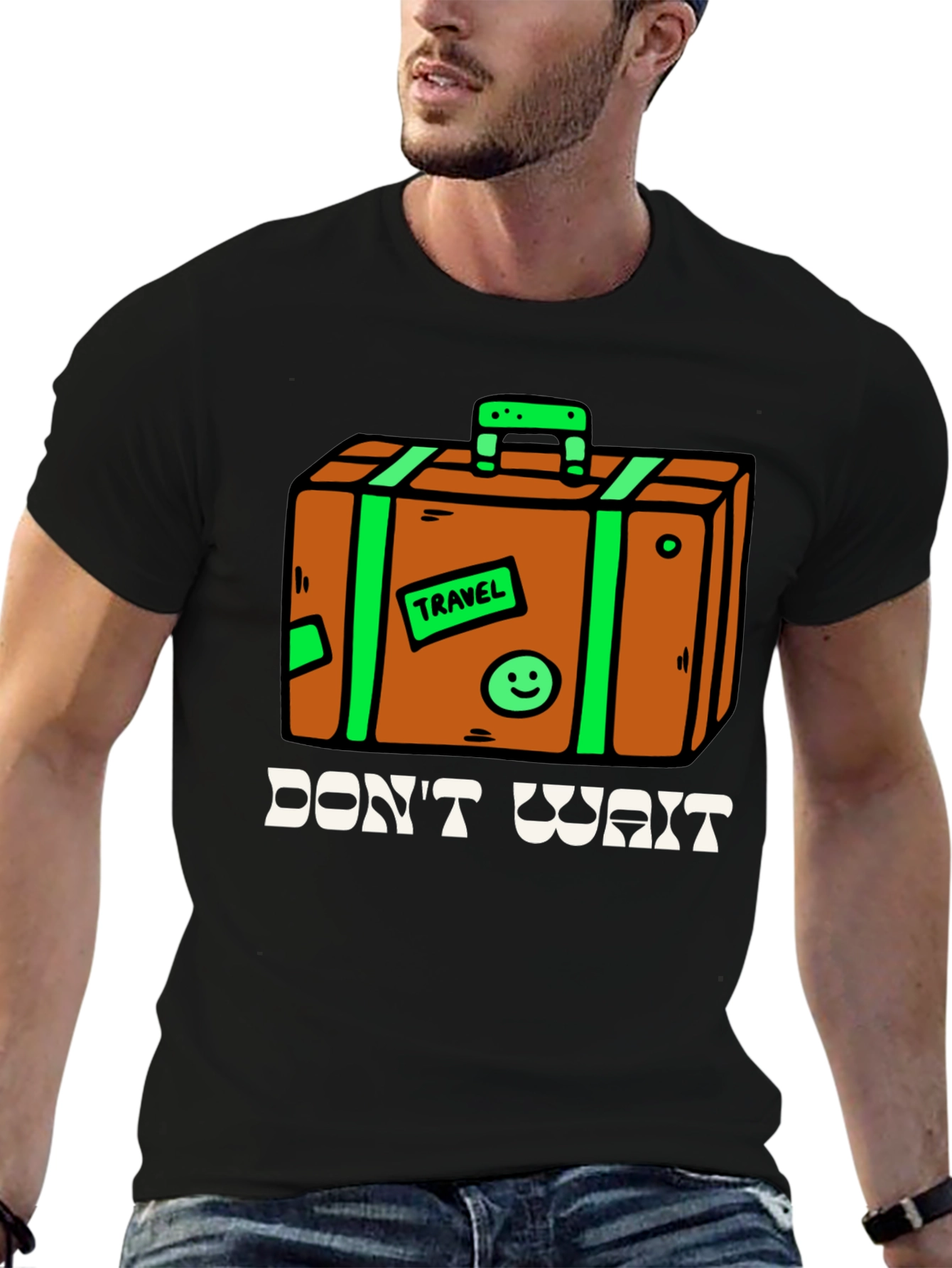 Travel Suitcase Graphic Tee - Dont Wait Adventure Shirt