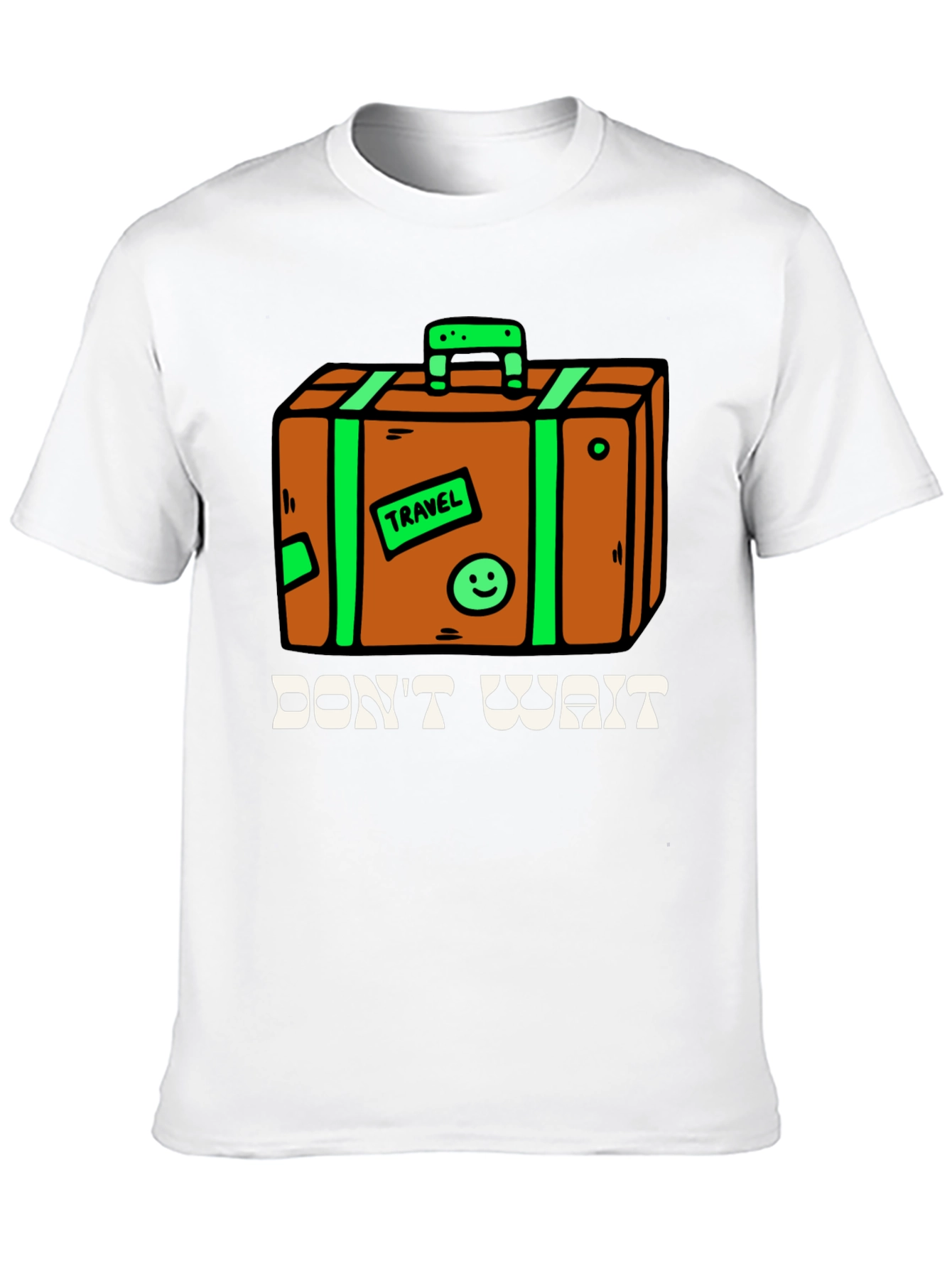 Travel Suitcase Graphic Tee - Dont Wait Adventure Shirt