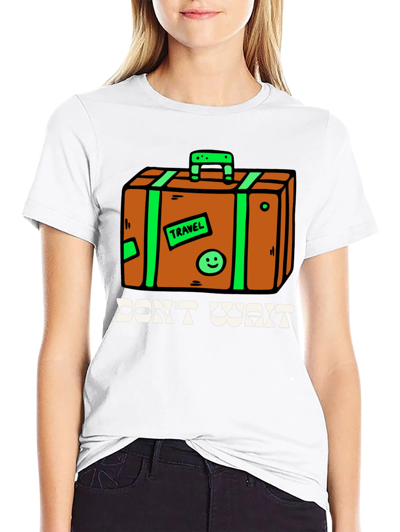 Travel Suitcase Graphic Tee - Dont Wait Adventure Shirt