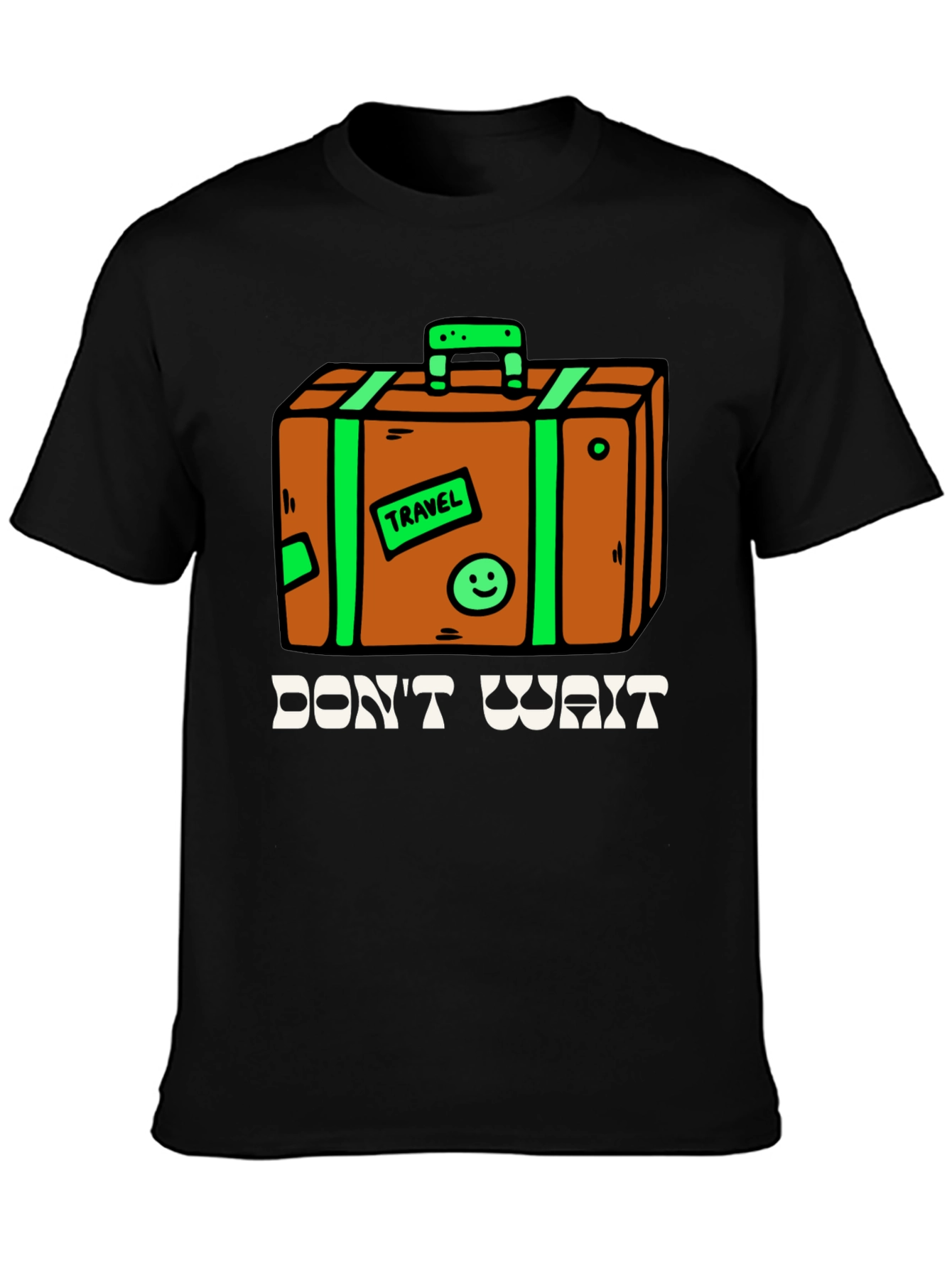 Travel Suitcase Graphic Tee - Dont Wait Adventure Shirt