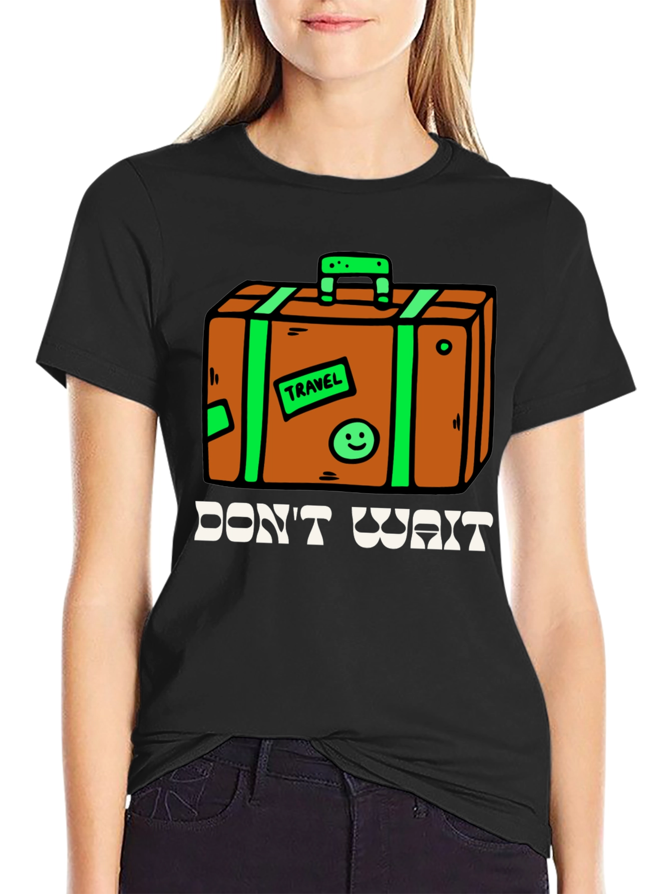 Travel Suitcase Graphic Tee - Dont Wait Adventure Shirt