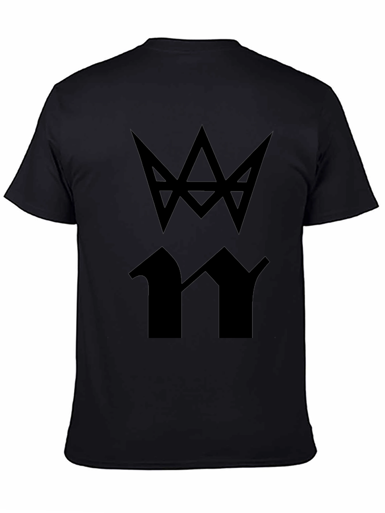 Black T-Shirt with Abstract Graphic