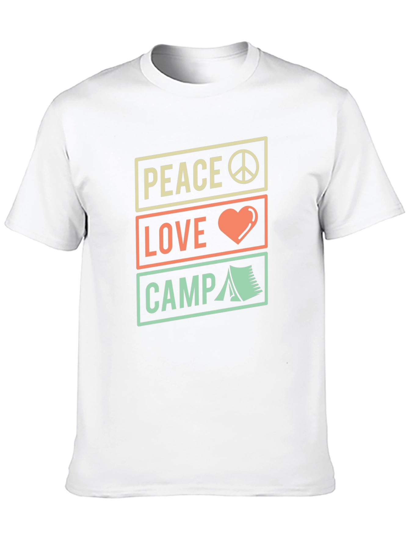 Peace Love Camp Graphic Tee - Black Casual Shirt