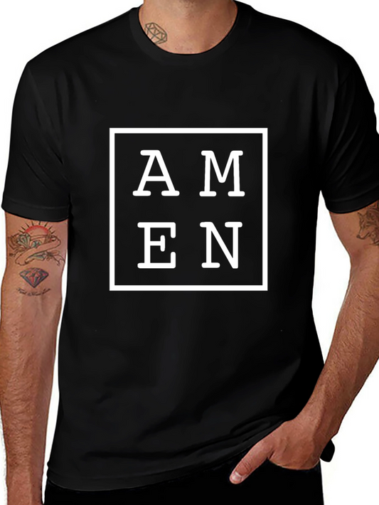 Amen Graphic Print Black T-Shirt
