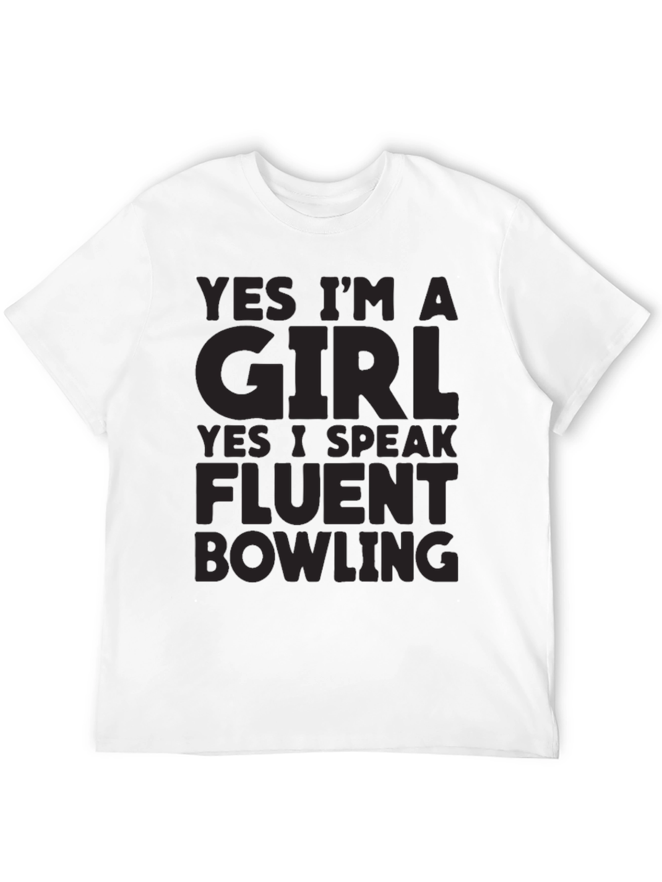 Funny Bowling T-Shirt - Yes Im A Girl