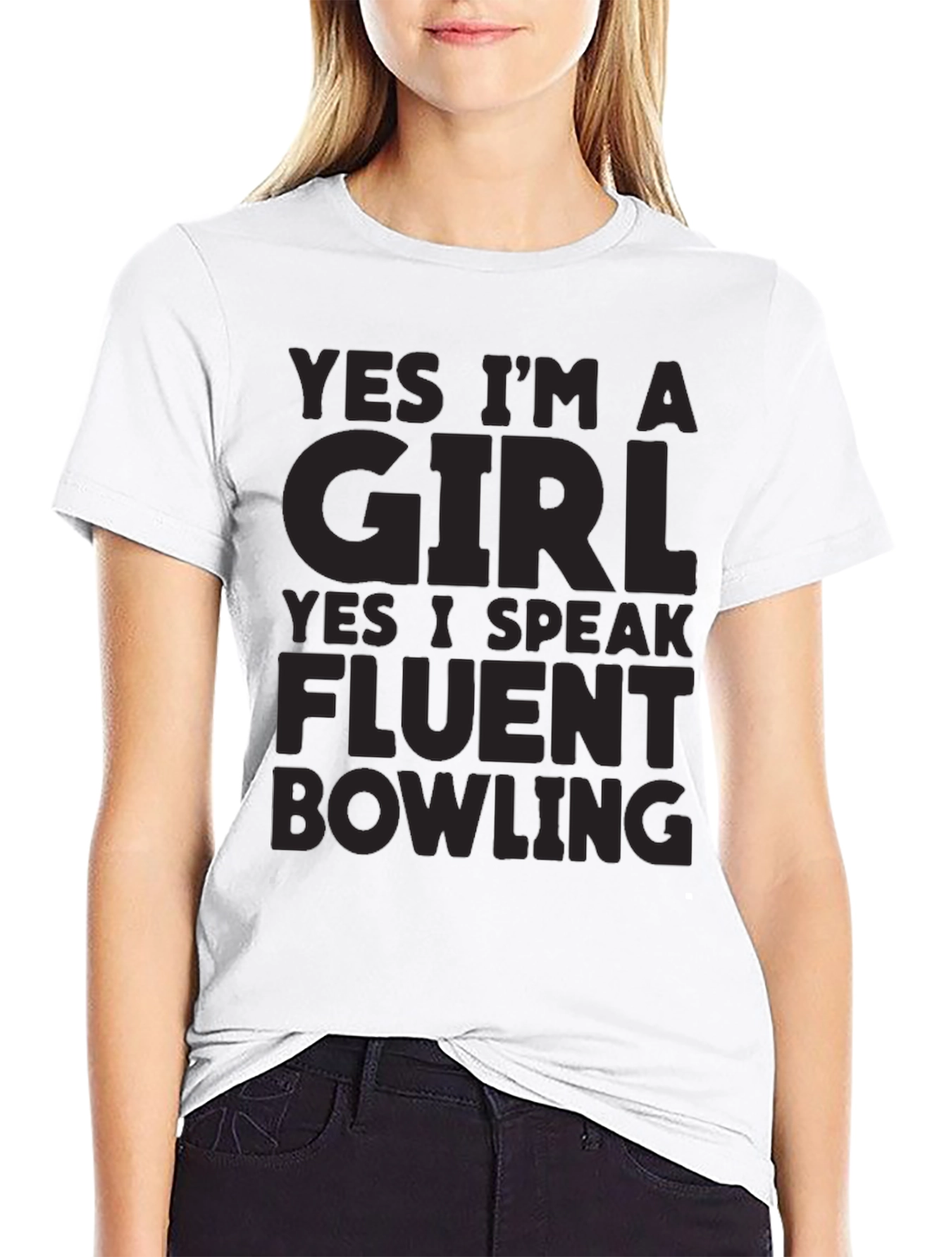 Funny Bowling T-Shirt - Yes Im A Girl
