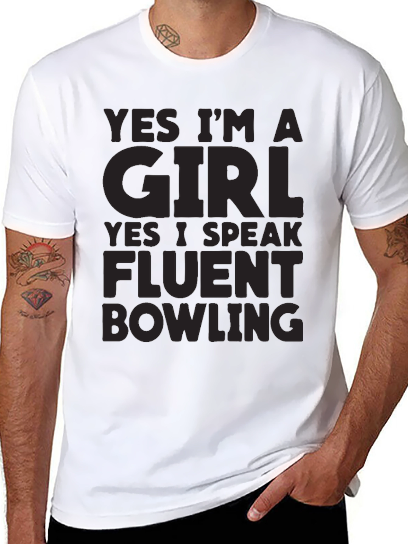 Funny Bowling T-Shirt - Yes Im A Girl