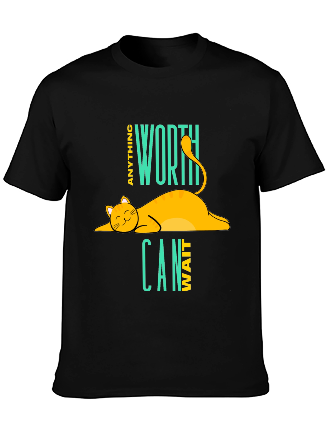 Cat Nap T-Shirt - Anything Worth Can Wait