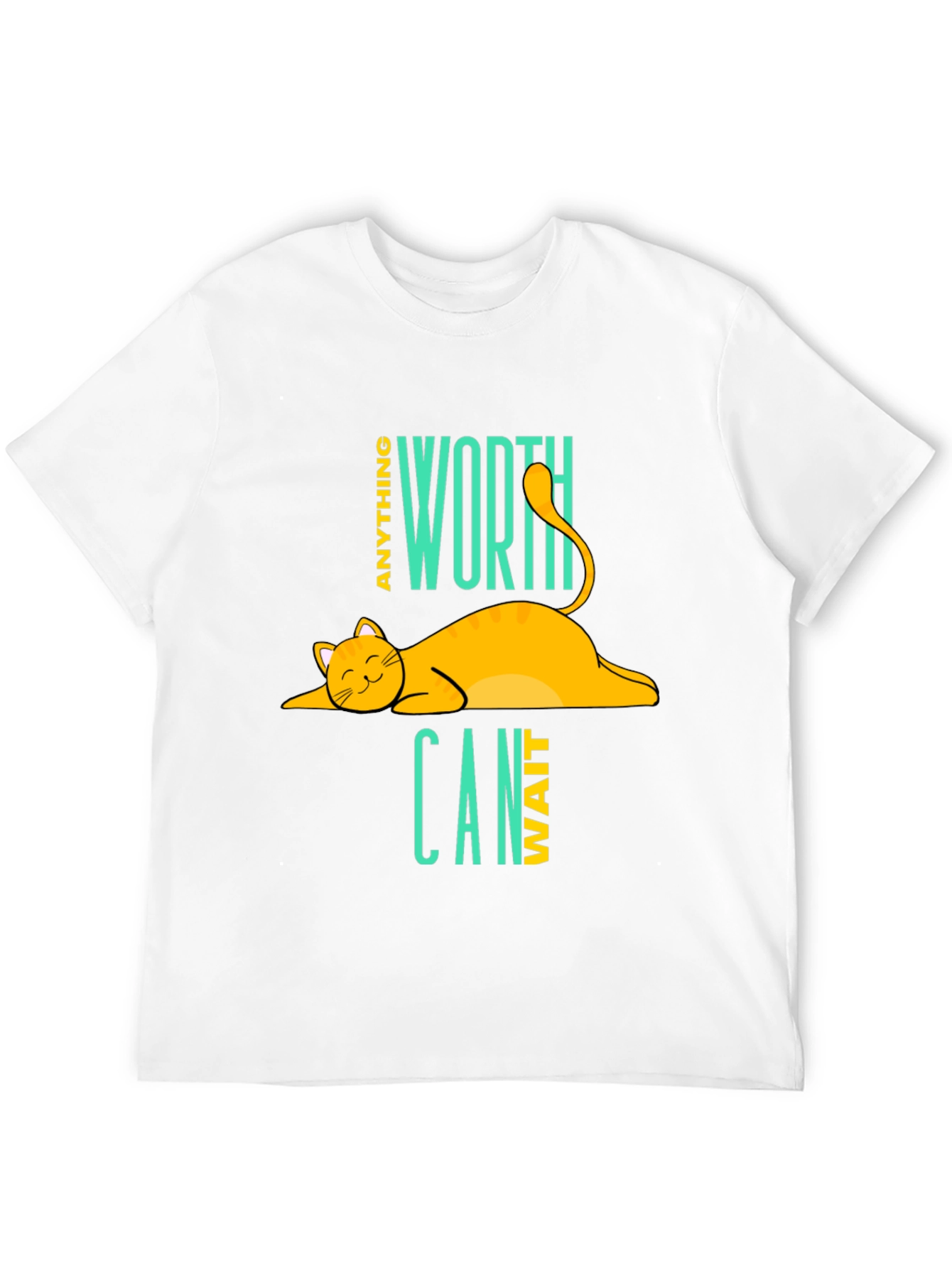 Cat Nap T-Shirt - Anything Worth Can Wait