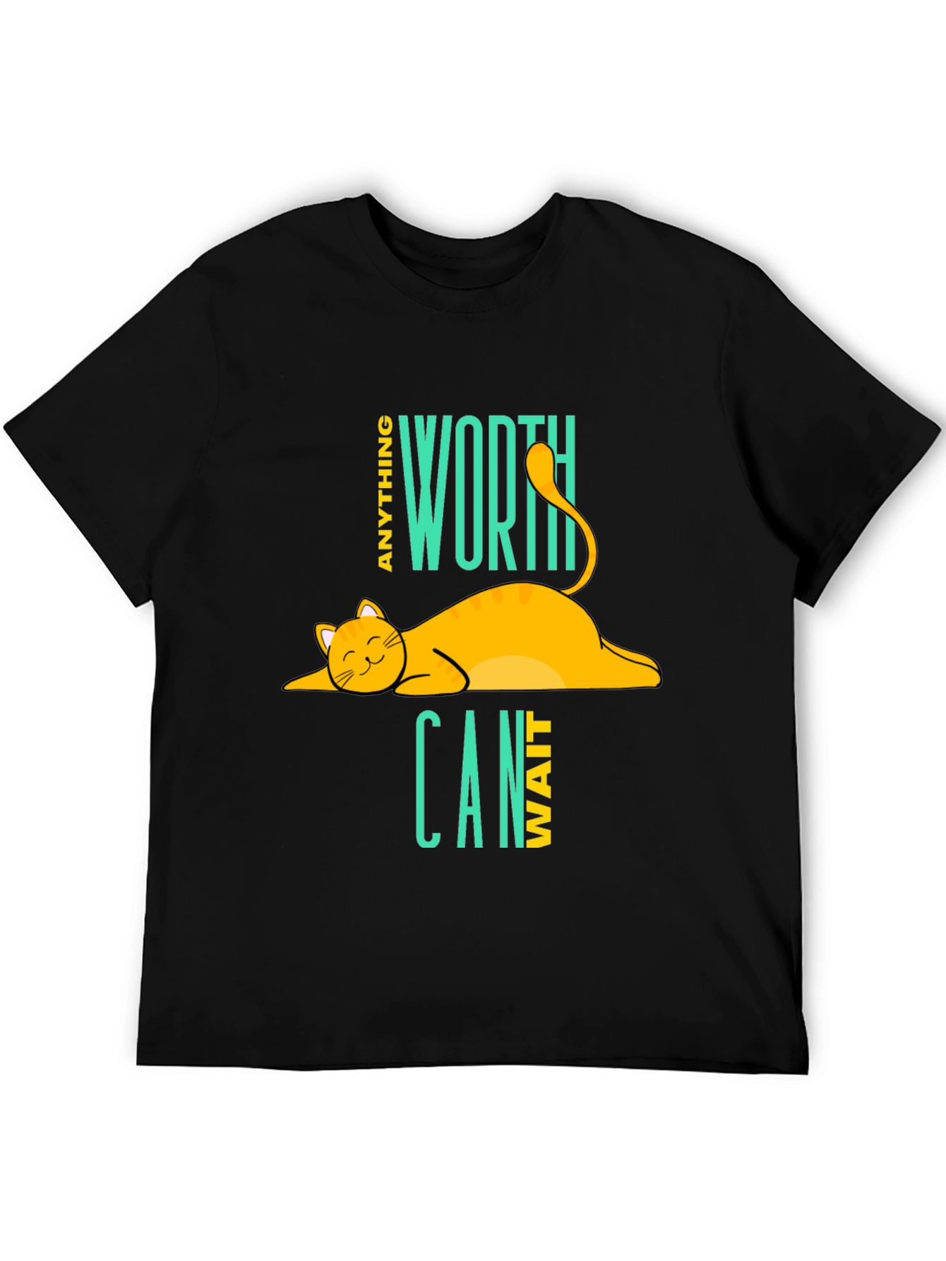 Cat Nap T-Shirt - Anything Worth Can Wait