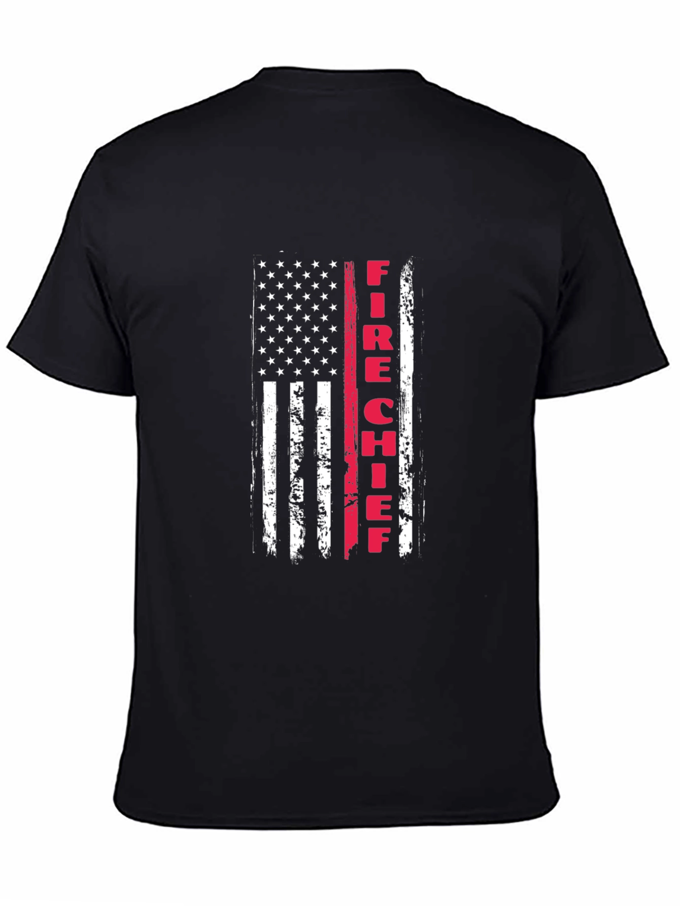 Fire Chief American Flag Graphic T-Shirt