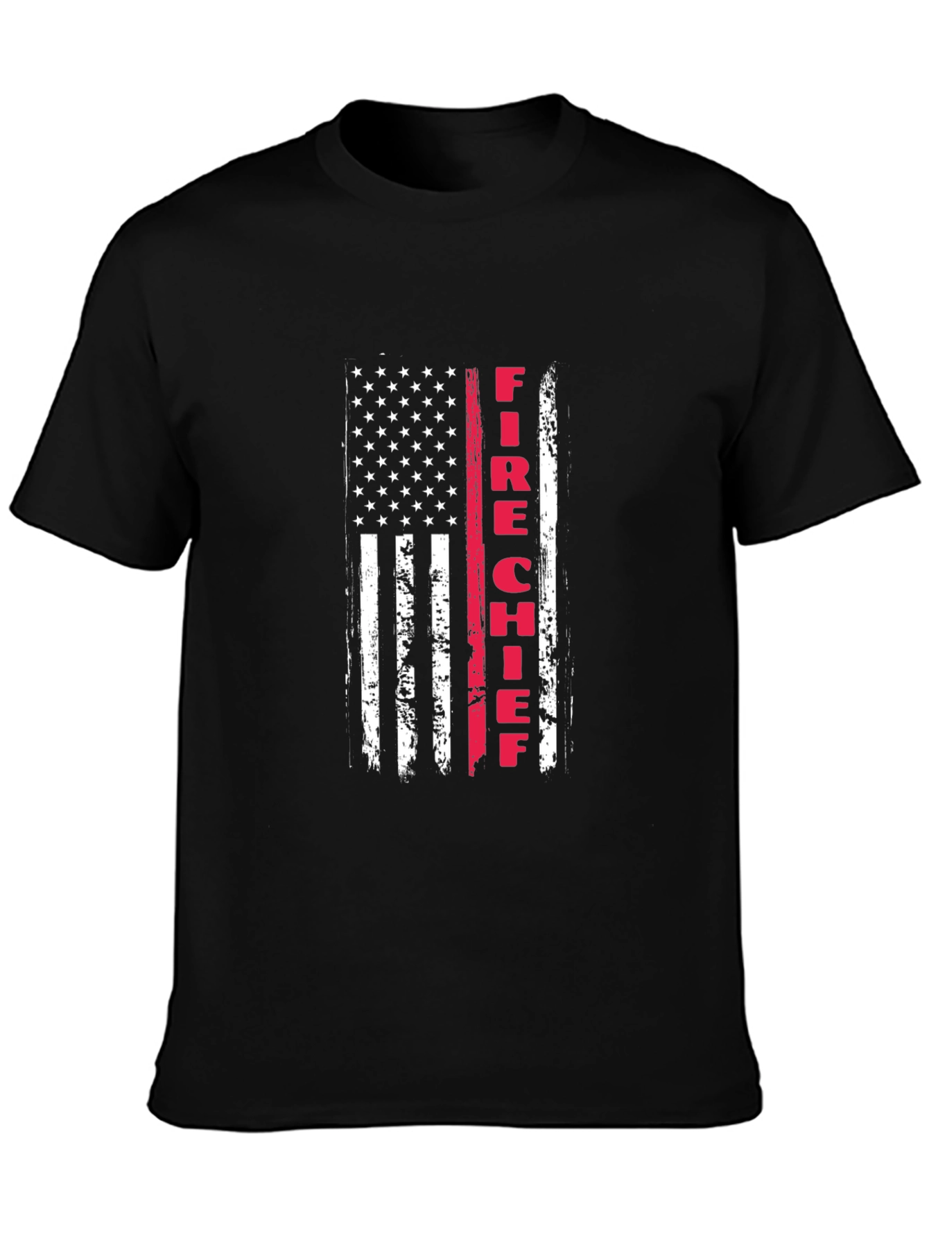 Fire Chief American Flag Graphic T-Shirt