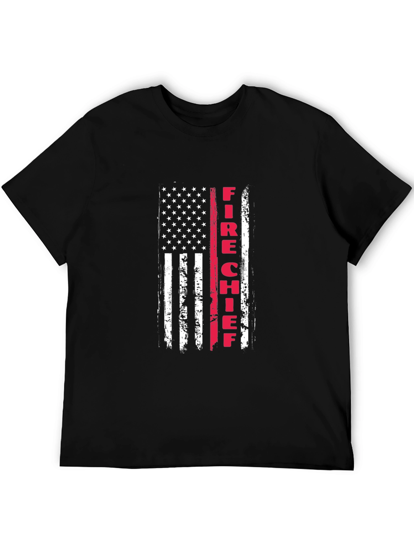 Fire Chief American Flag Graphic T-Shirt
