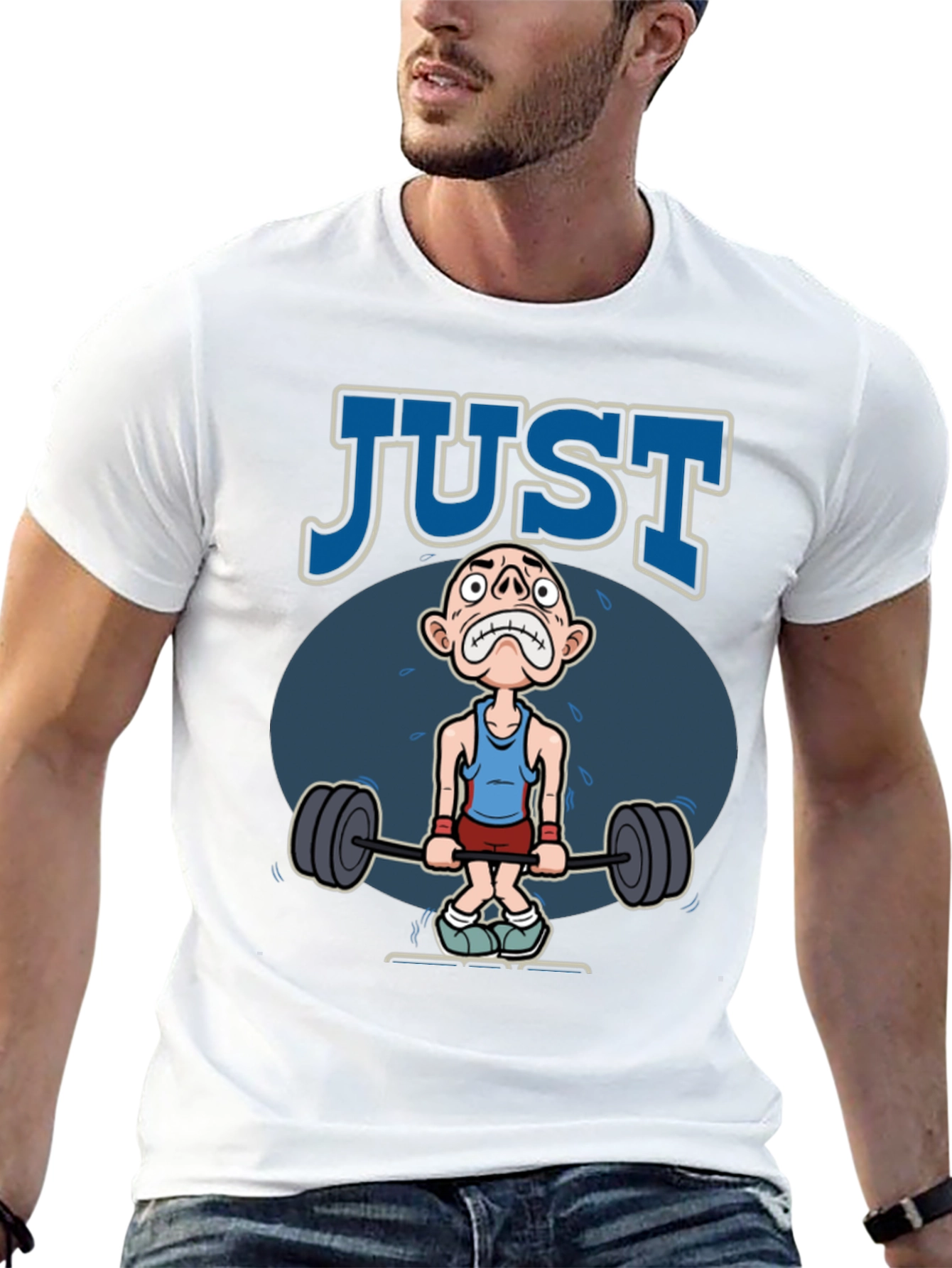 Just Lift Graphic Tee - Funny Workout Shirt
