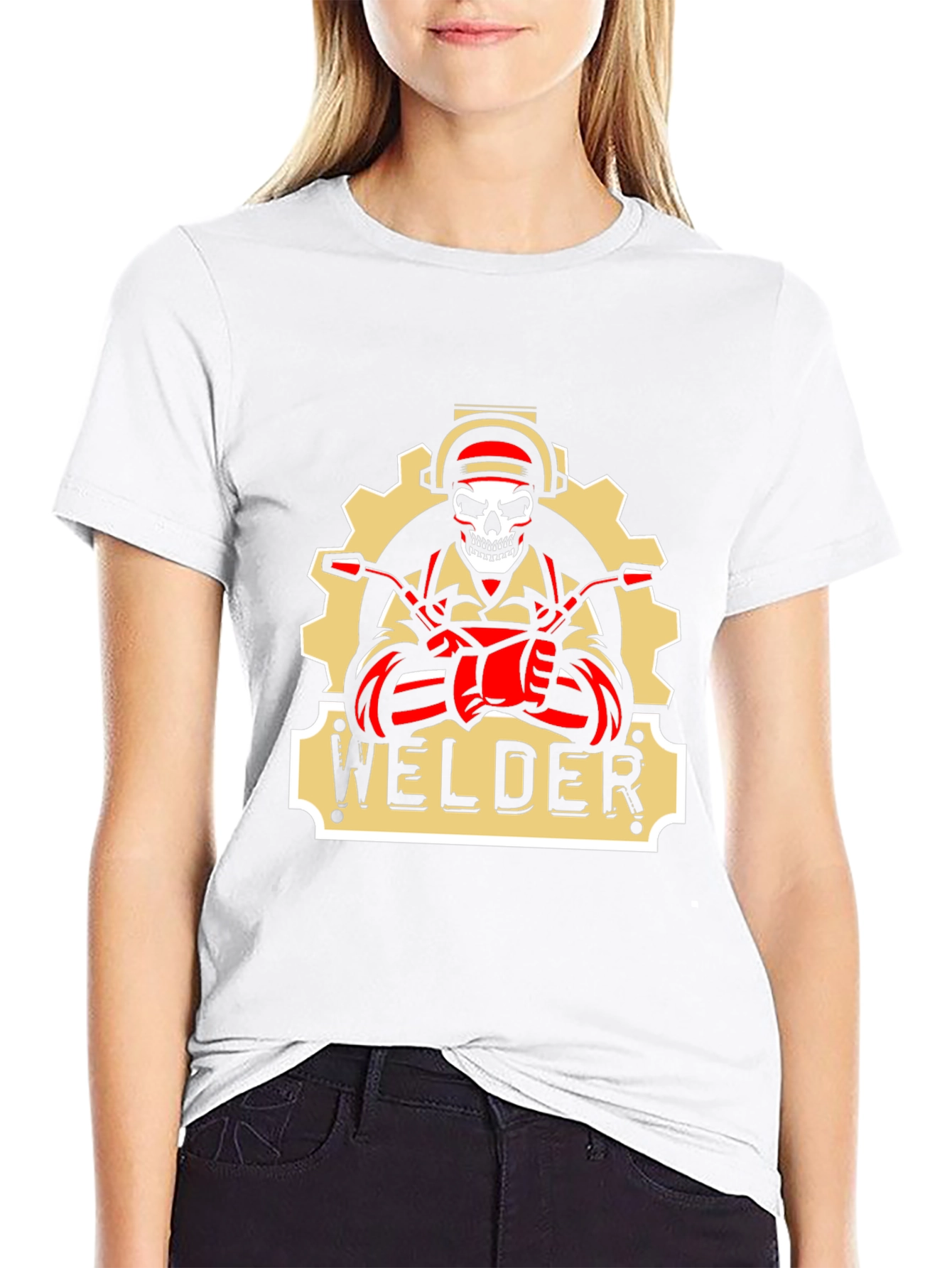 Welder Skull Graphic T-Shirt - Black