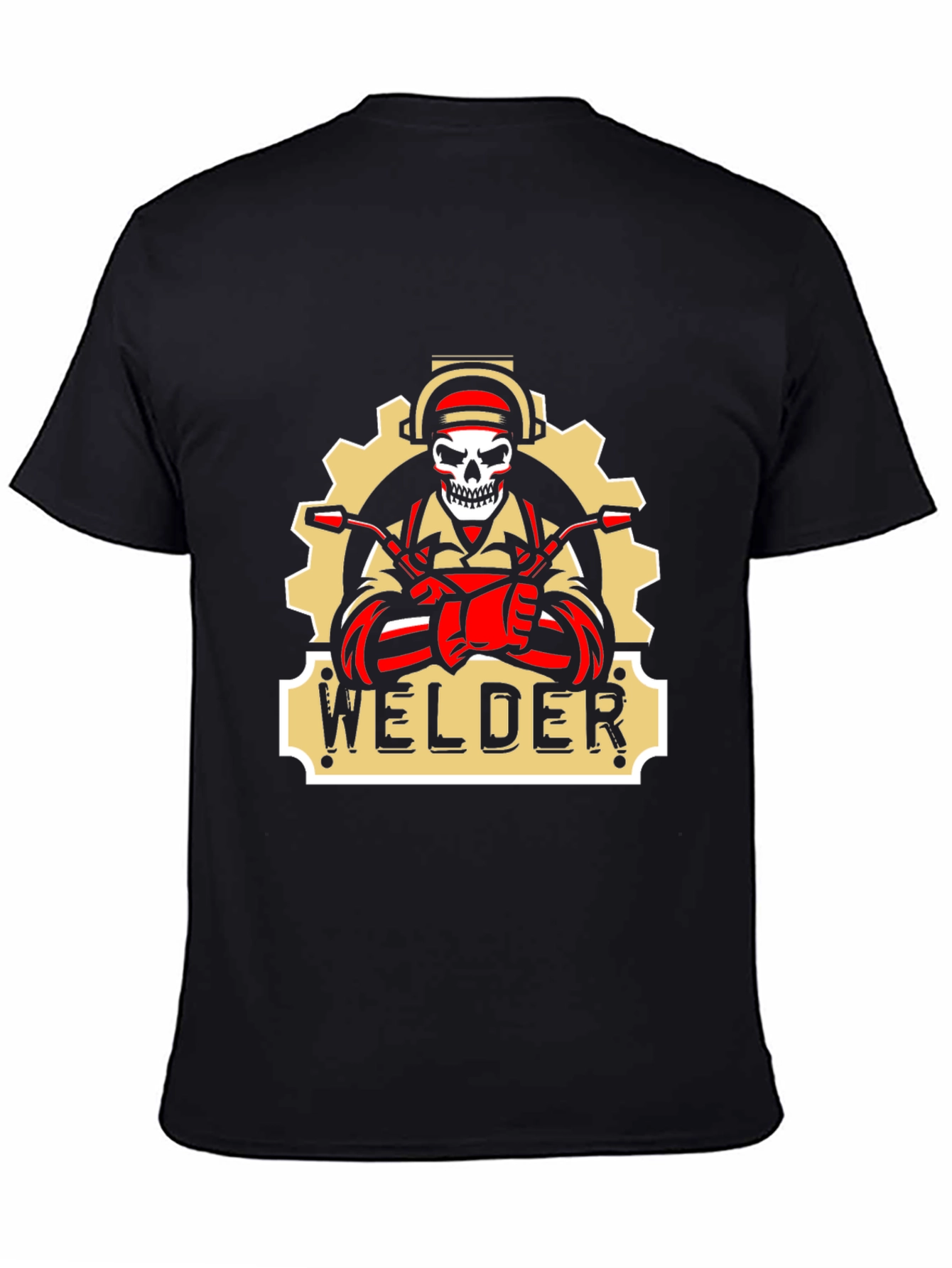 Welder Skull Graphic T-Shirt - Black