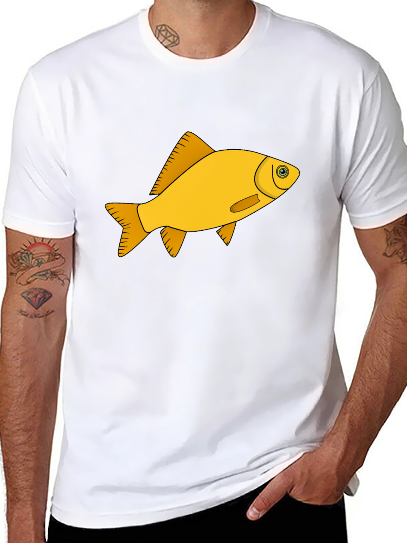 Goldfish Graphic T-Shirt - Black Cotton Tee
