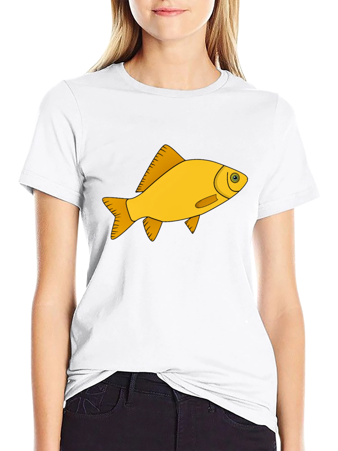 Goldfish Graphic T-Shirt - Black Cotton Tee