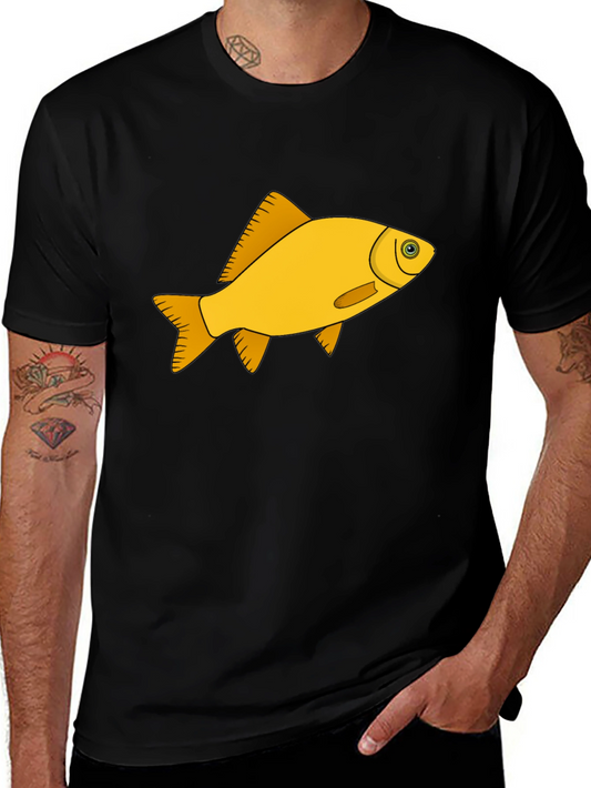 Goldfish Graphic T-Shirt - Black Cotton Tee