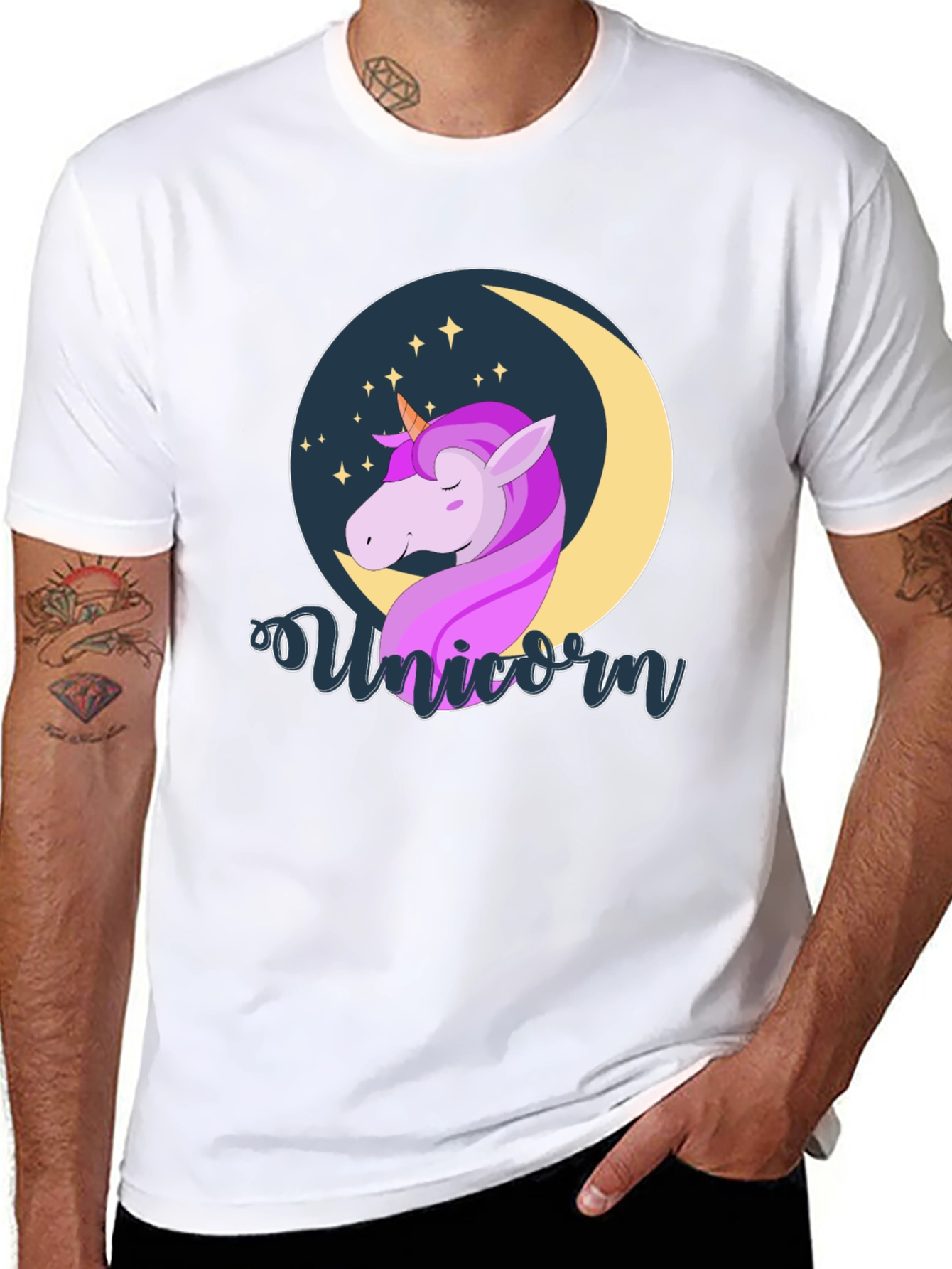 Unicorn Moon Graphic T-Shirt