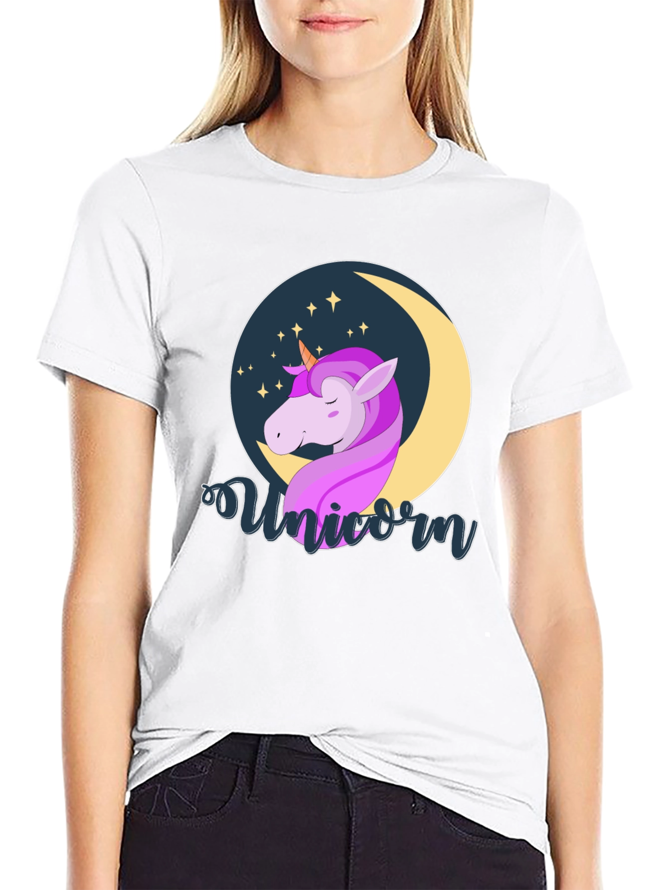 Unicorn Moon Graphic T-Shirt