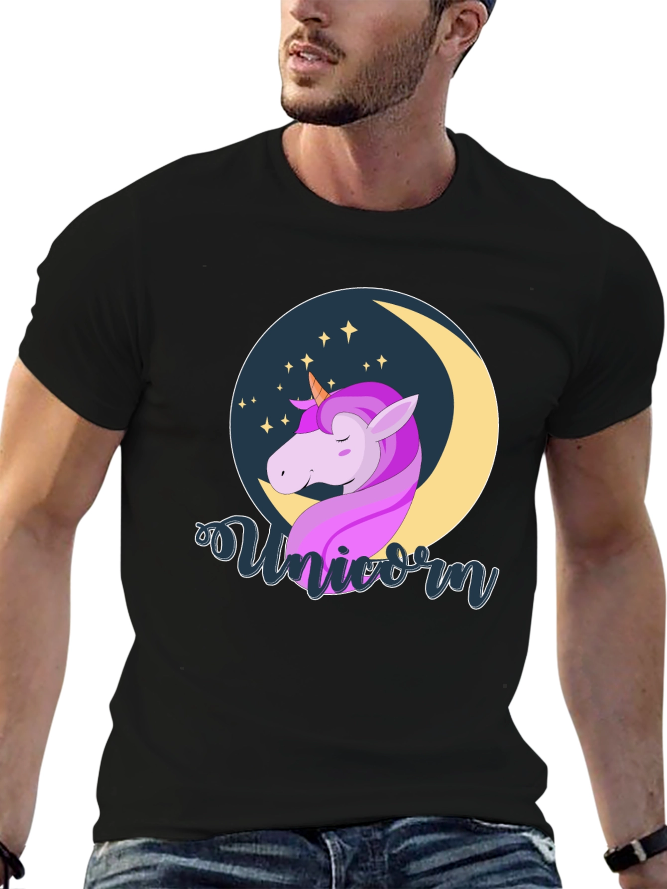 Unicorn Moon Graphic T-Shirt