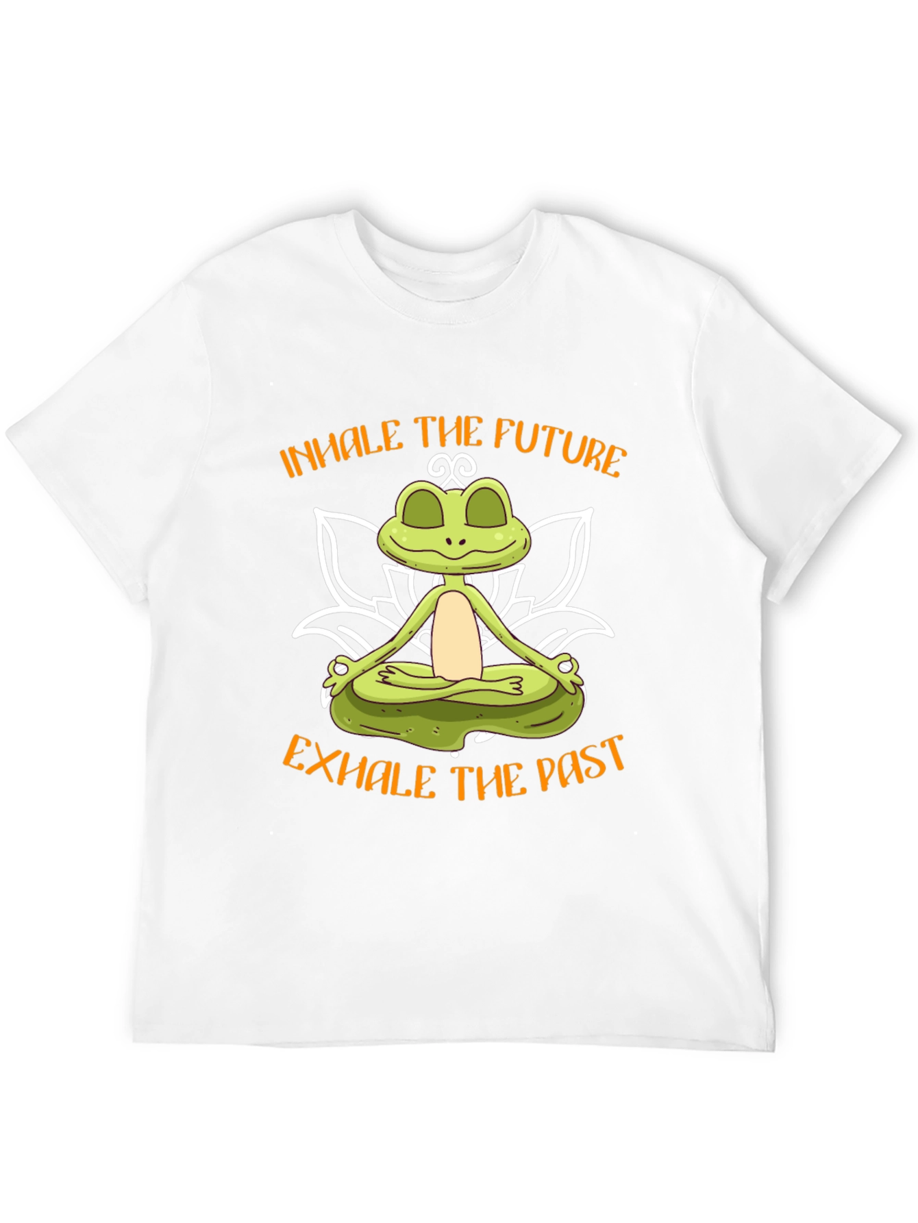 Zen Frog Graphic Tee - Inhale Future Exhale Past