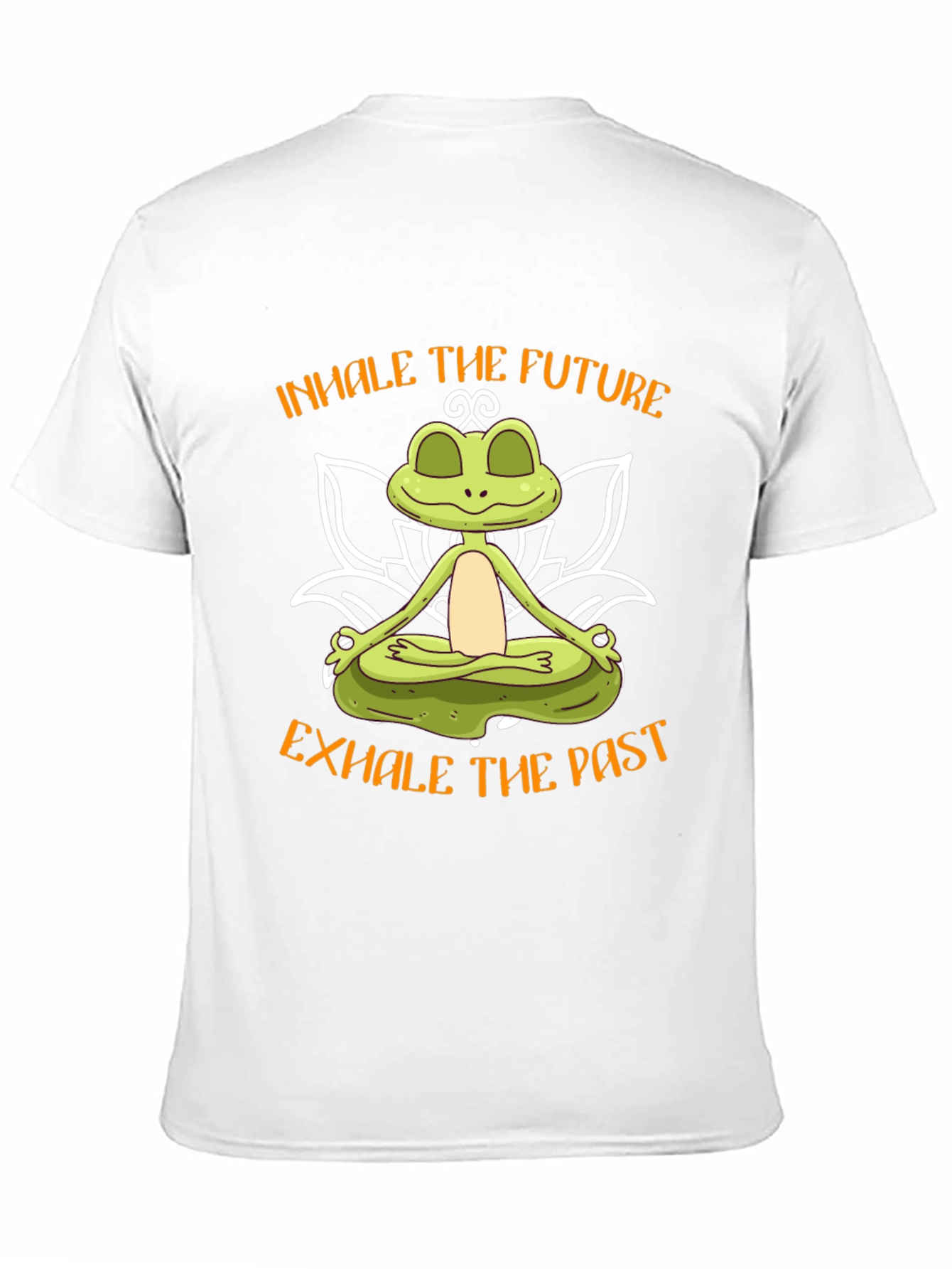 Zen Frog Graphic Tee - Inhale Future Exhale Past