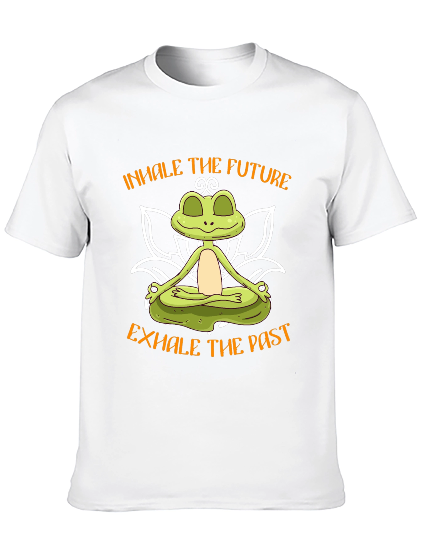 Zen Frog Graphic Tee - Inhale Future Exhale Past
