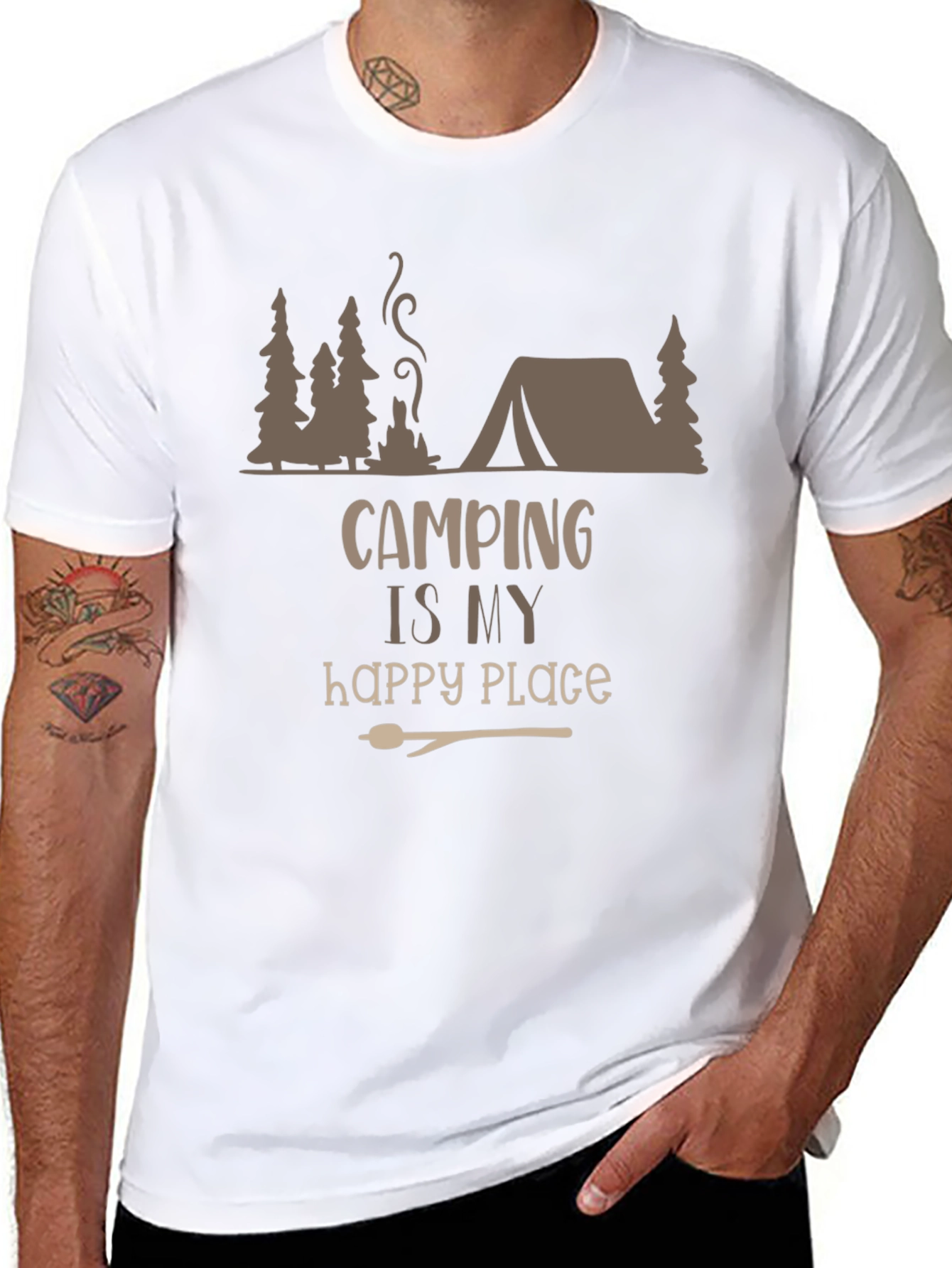 Camping Is My Happy Place Graphic Tee