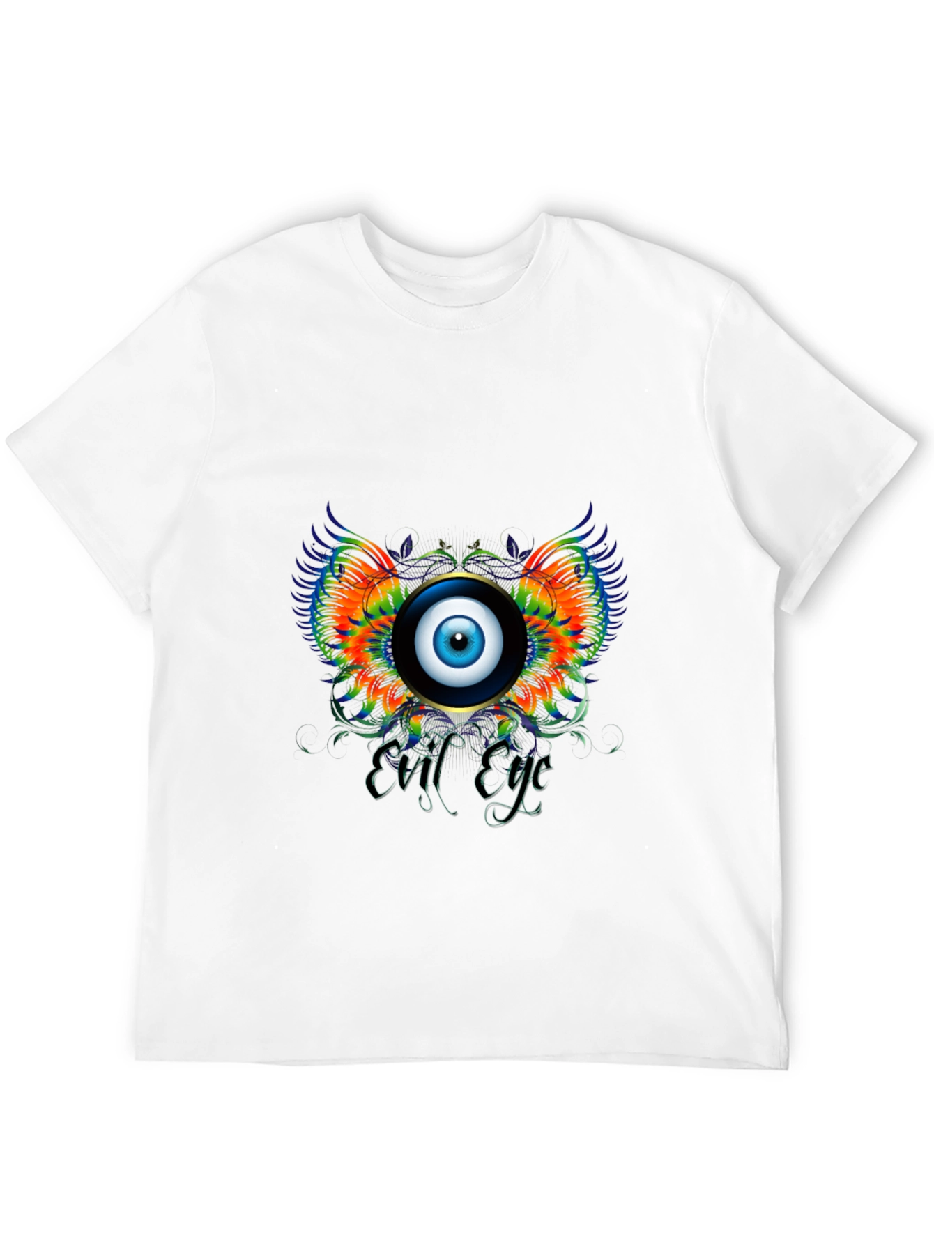 Evil Eye Graphic Print Black T-Shirt
