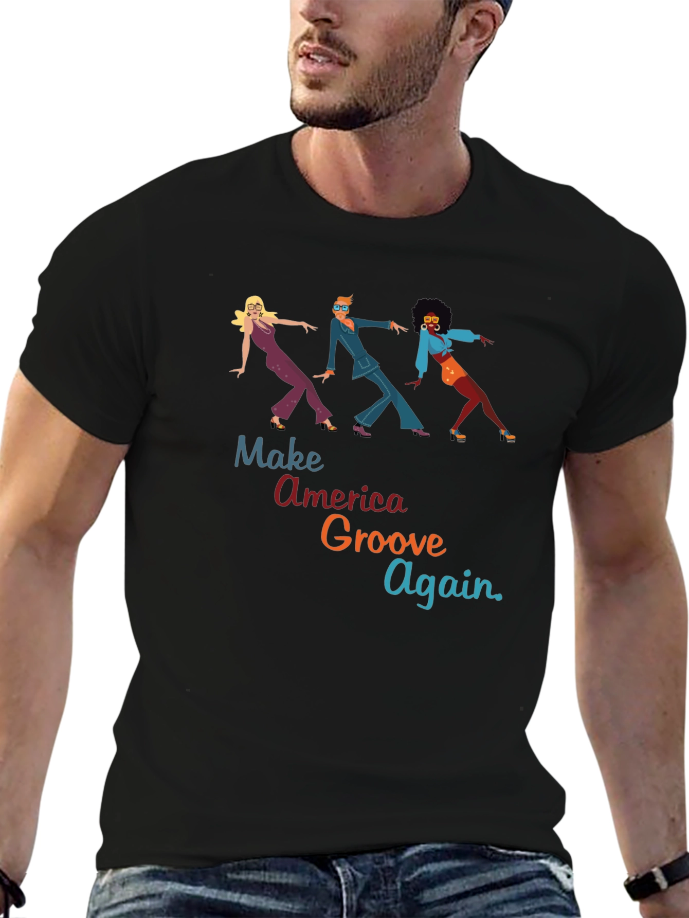 Make America Groove Again T-Shirt - Disco Era Vibes