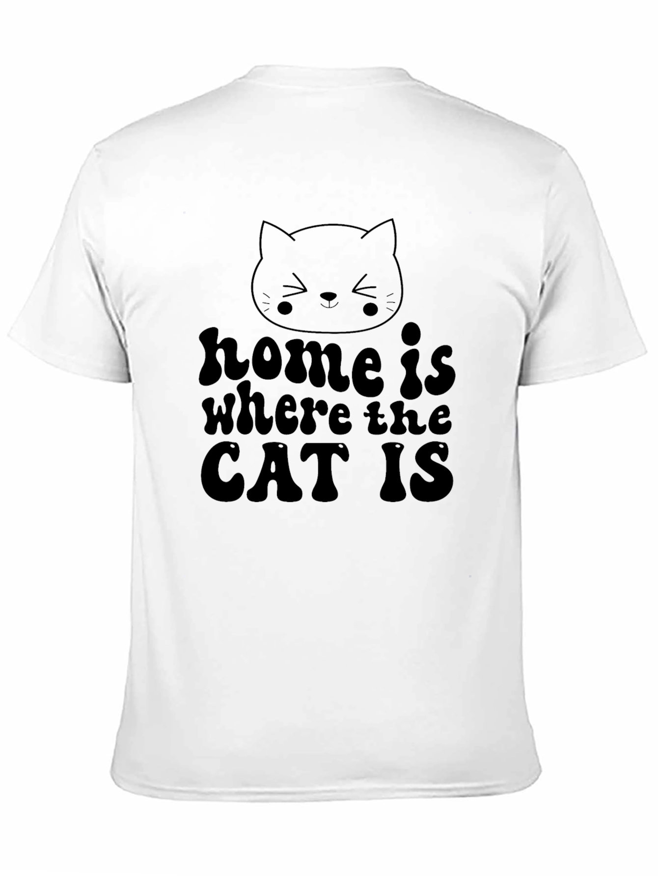 Home is Where the Cat Is Black Graphic Tee