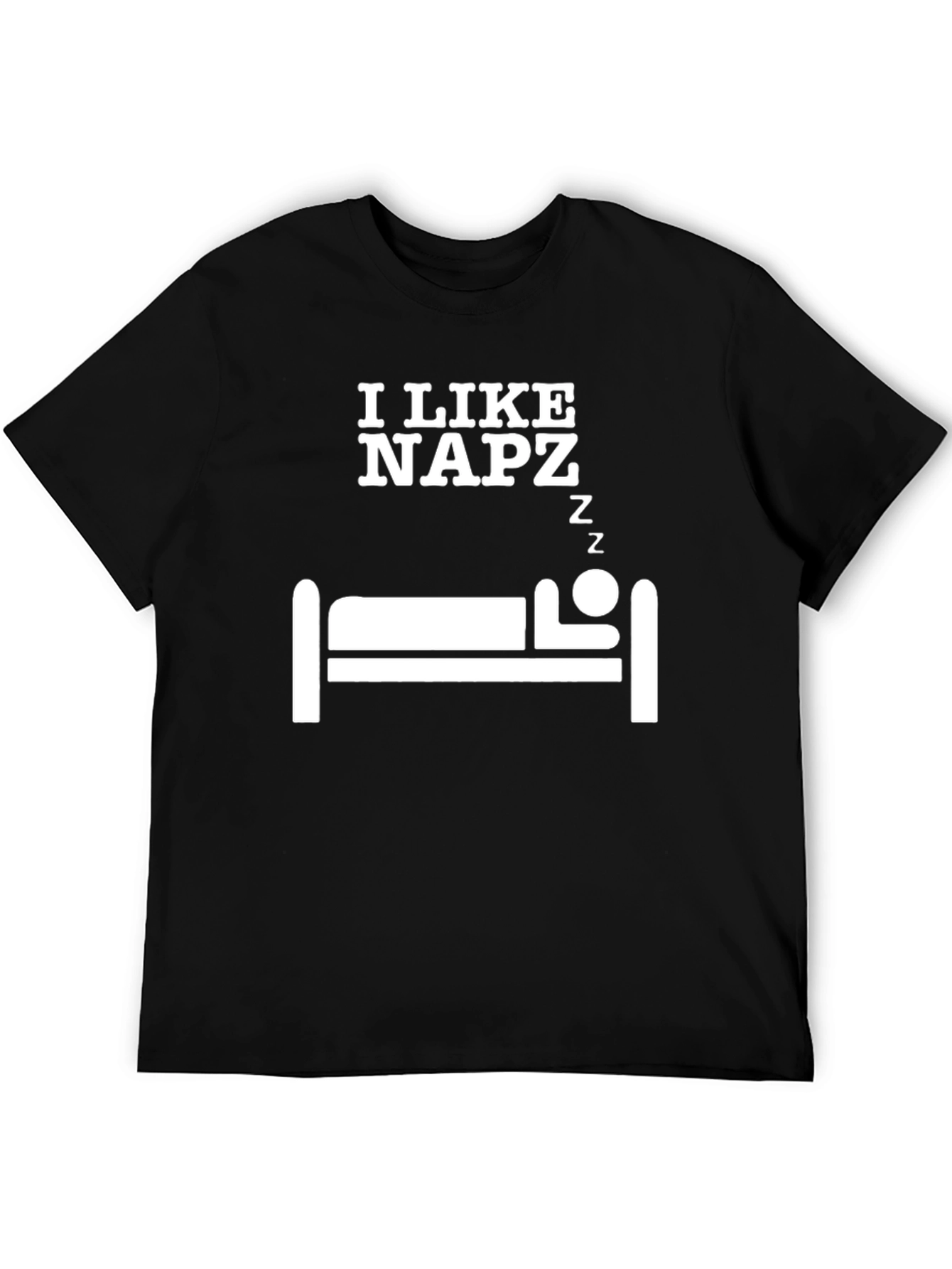 I Like Napz Black Graphic T-Shirt